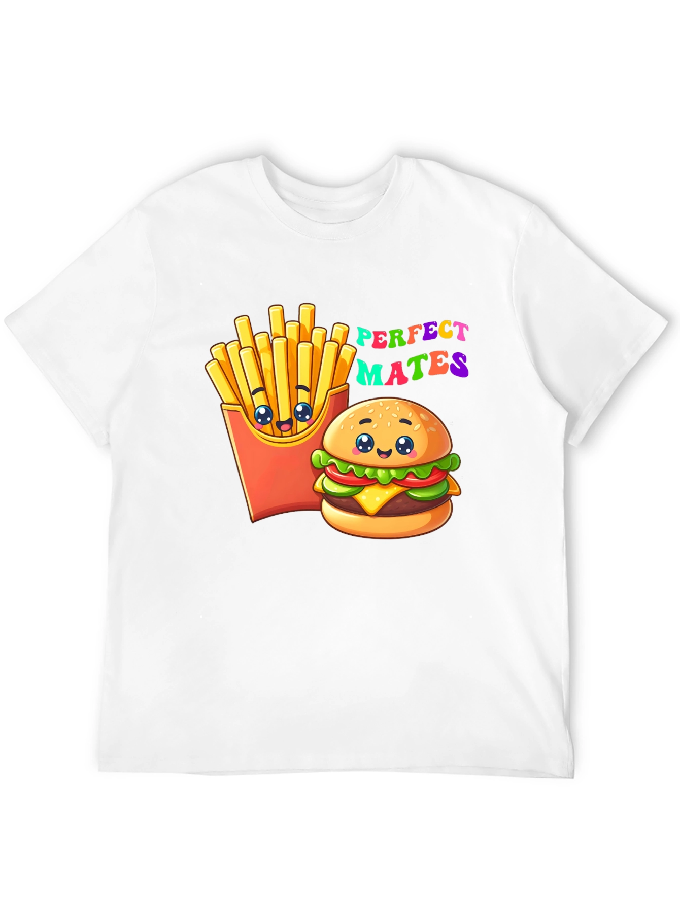 Black Perfect Mates Burger & Fries Graphic Tee view 12