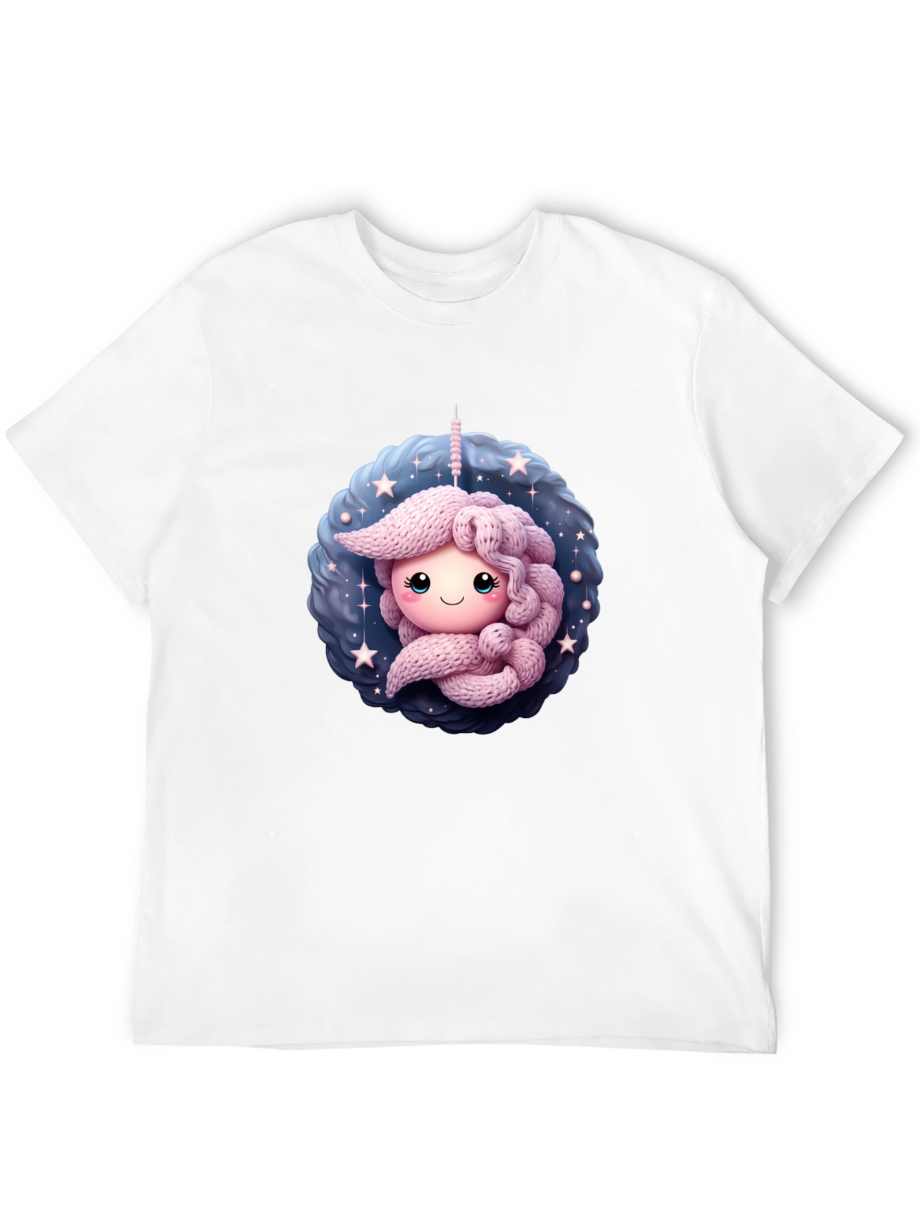 Black Cute Unicorn Black T-Shirt view 12