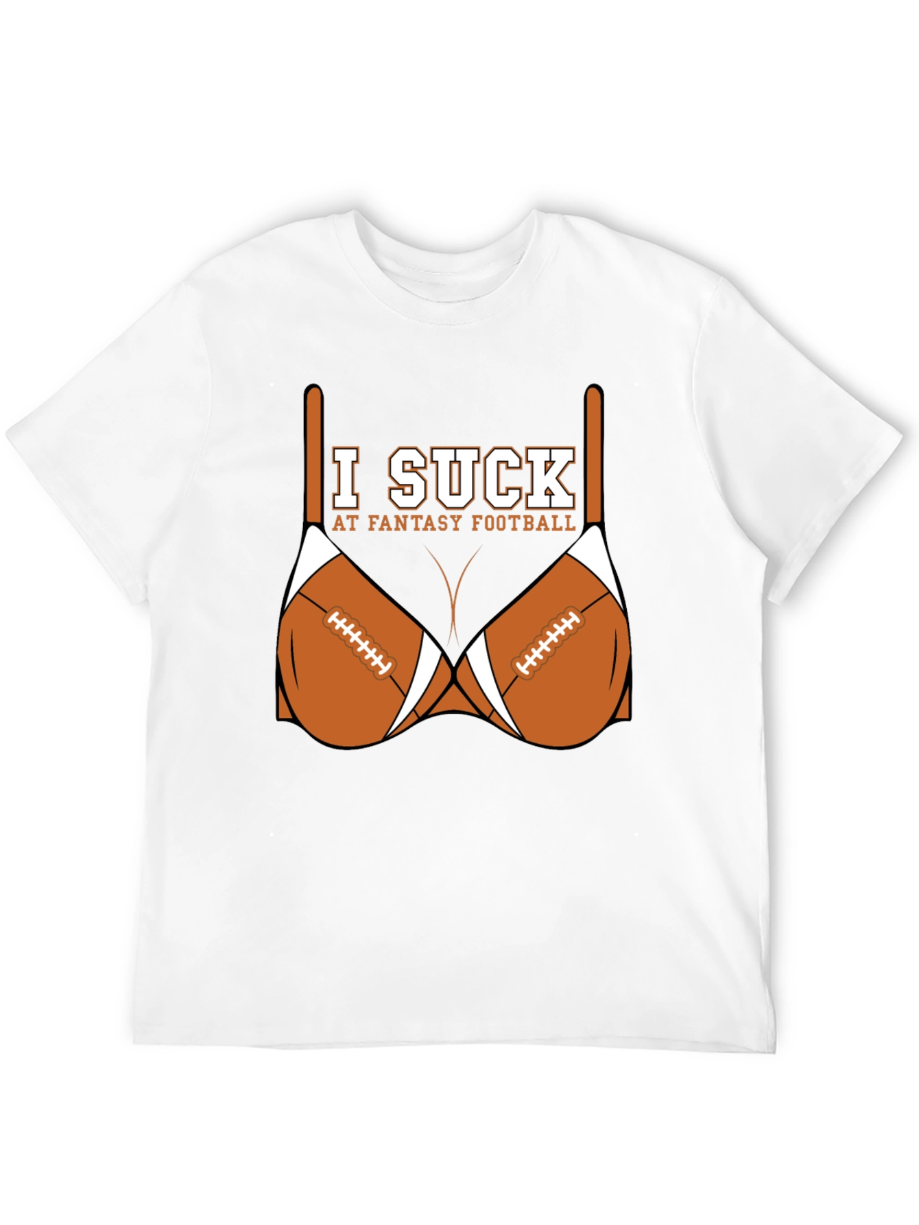 Black I Suck at Fantasy Football T-Shirt view 12