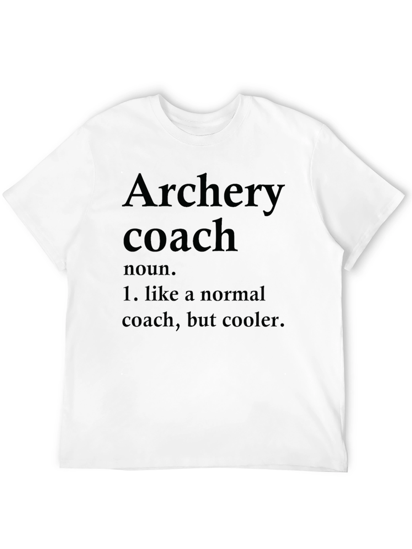 Black Archery Coach T-Shirt - Cool Definition Graphic Tee view 12