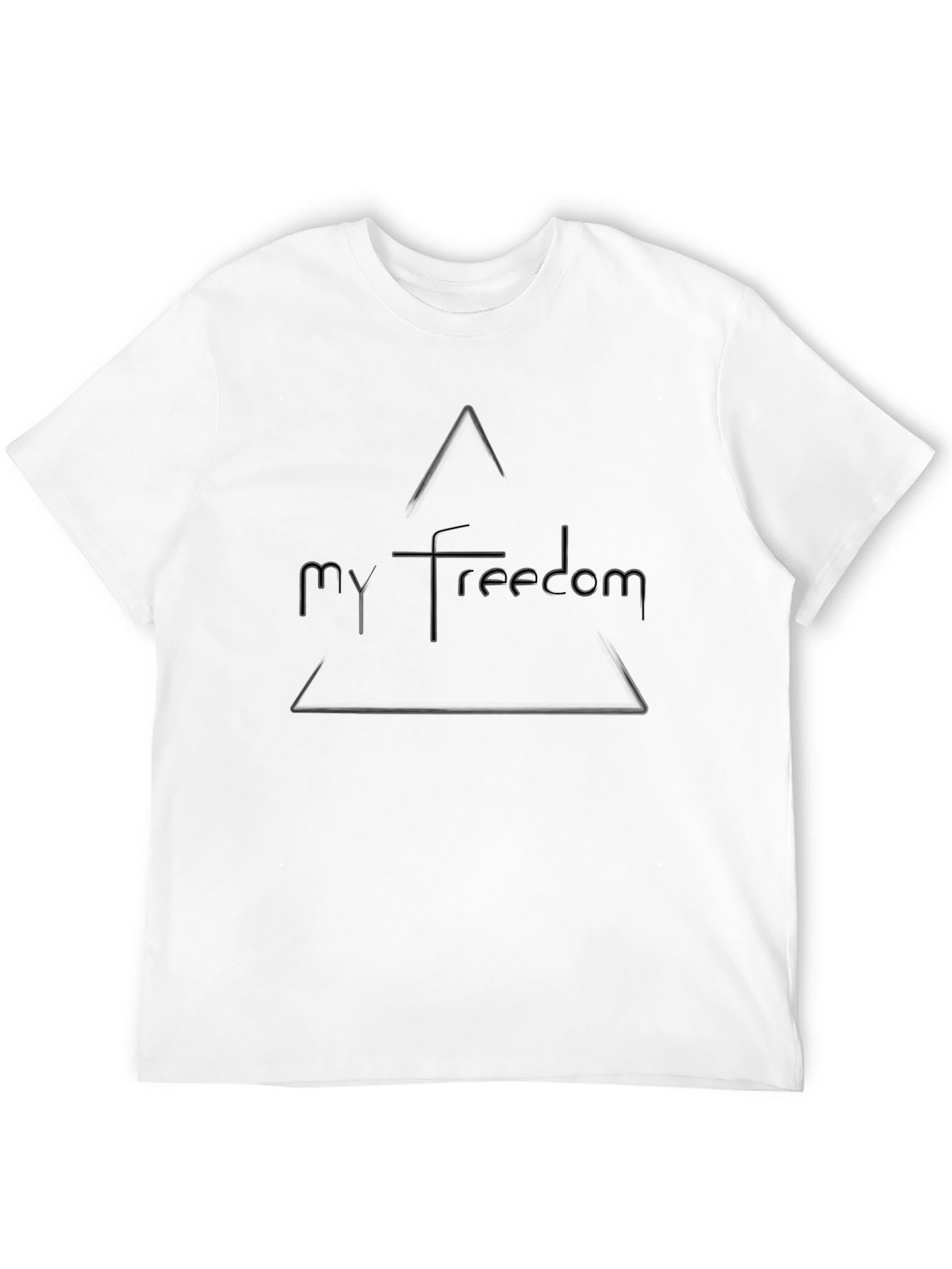 Black My Freedom Graphic Tee - Black Cotton Casual Wear view 12