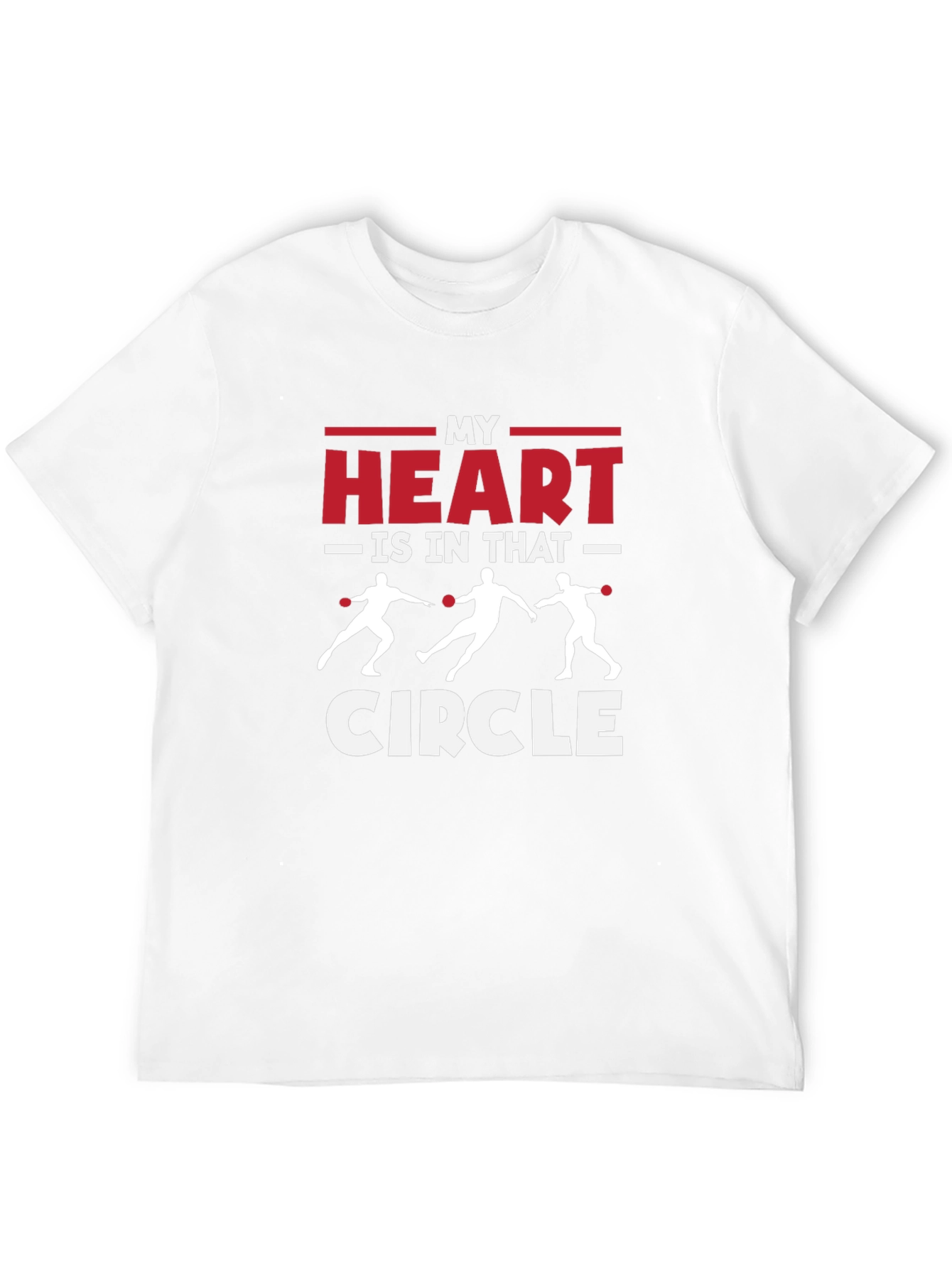 Black Heart in The Circle T-Shirt Dodgeball Design view 12