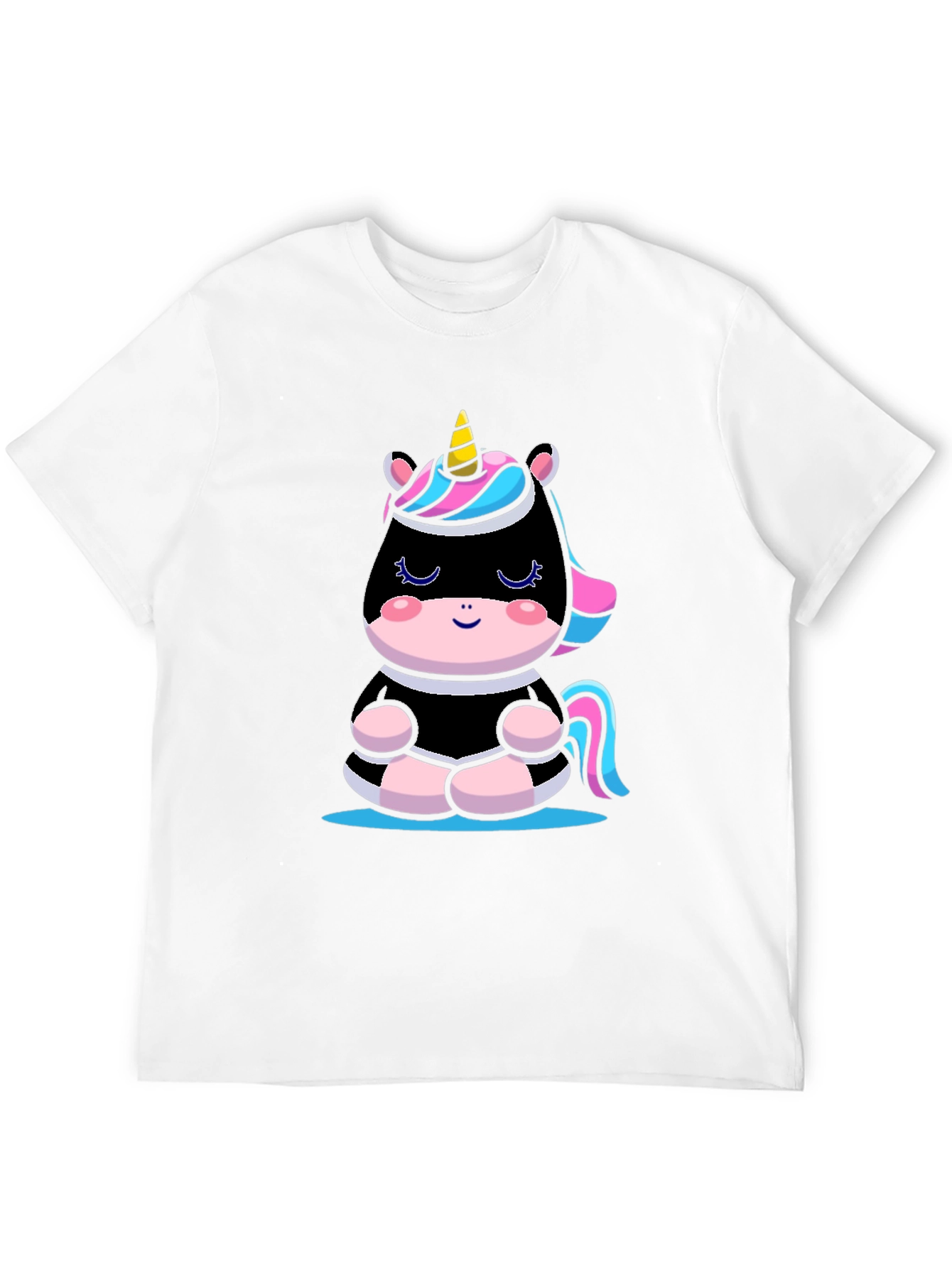 Black Meditating Unicorn T-Shirt - Black view 12