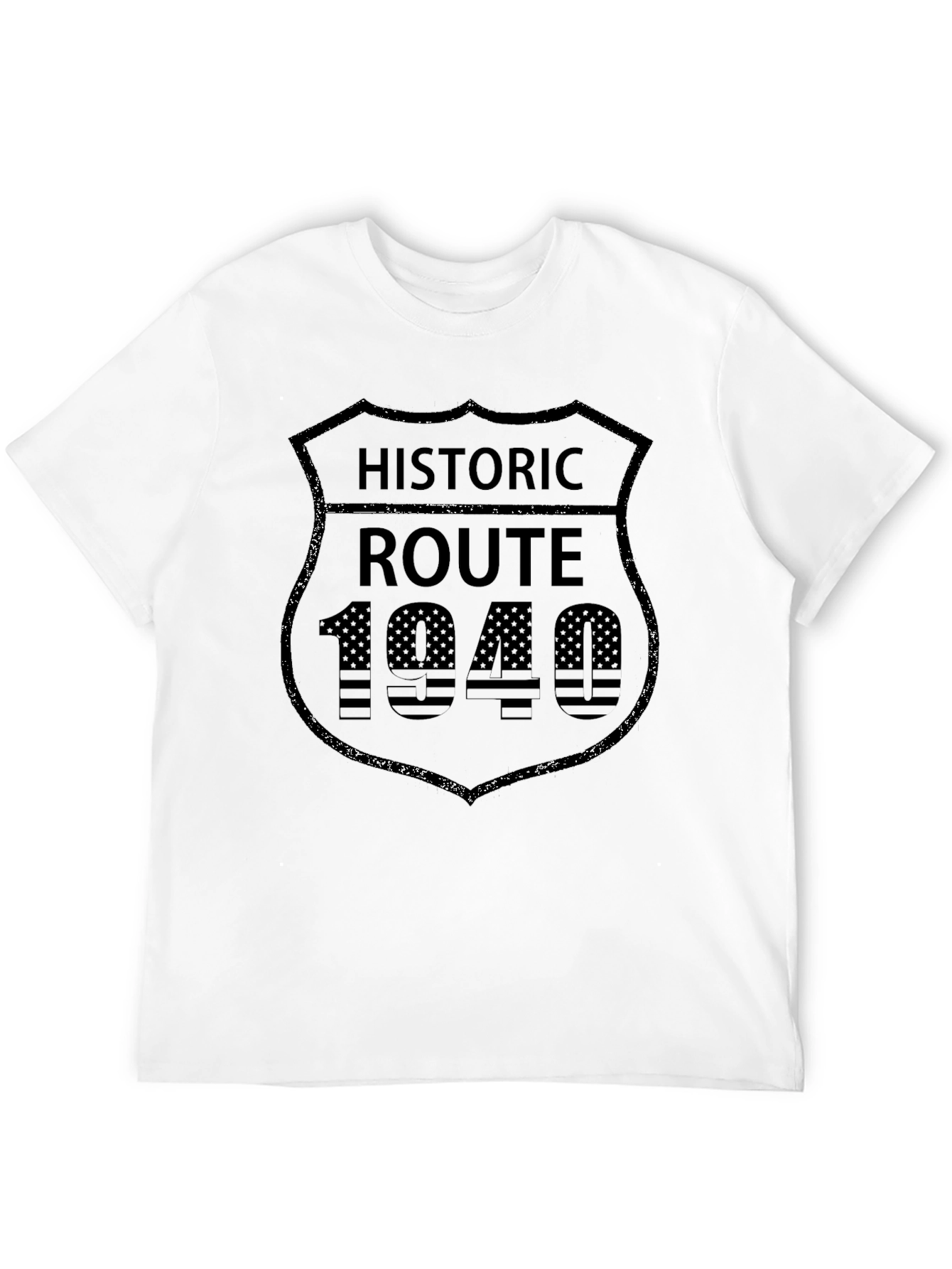 Black Historic Route 1040 Shield T-Shirt - Black view 12