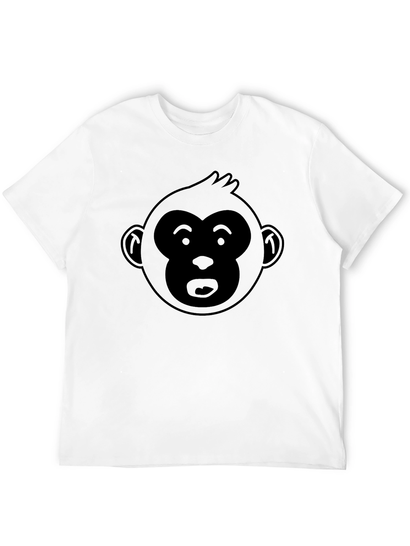 Black Monkey Face Graphic Black T-Shirt - Fun & Casual Style view 12