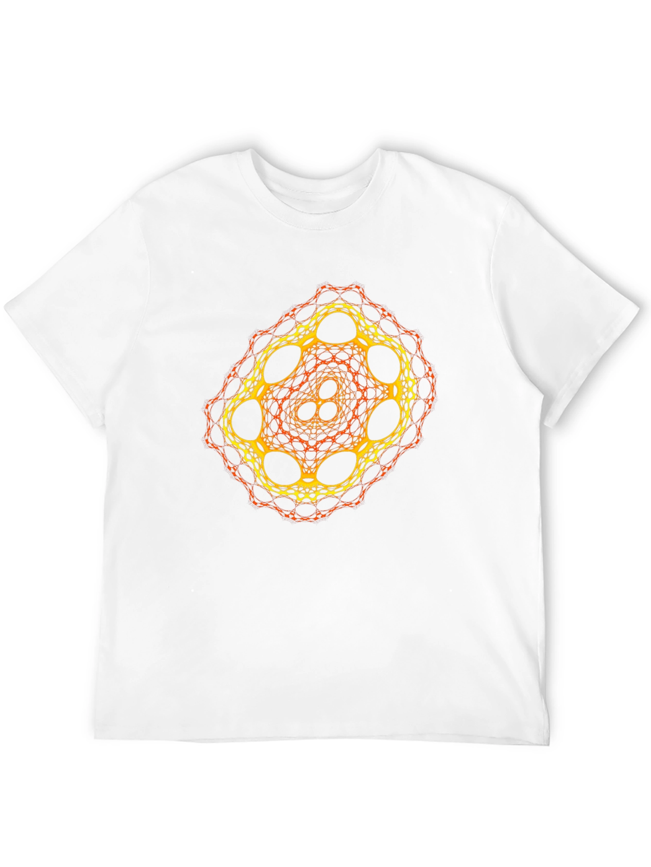 Black Geometric Fractal Design T-Shirt view 12