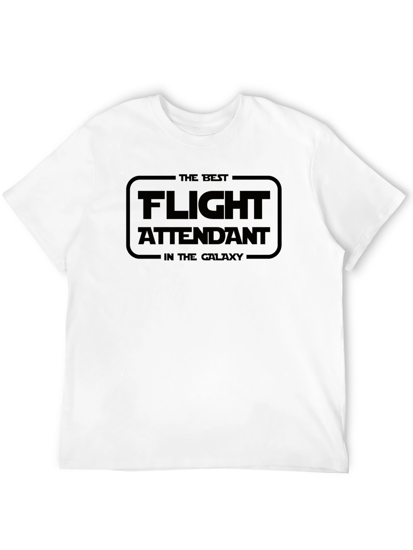 Black Best Flight Attendant in the Galaxy Black T-Shirt view 12