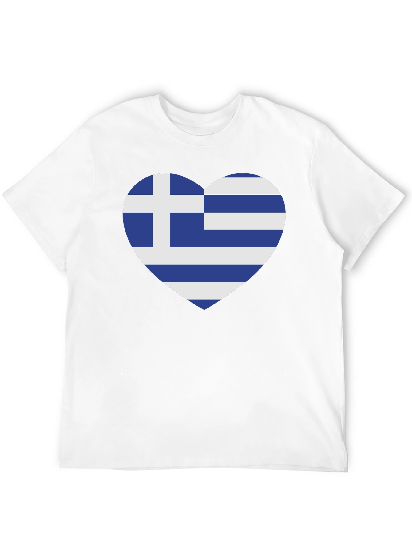 Black Greek Flag Heart T-Shirt - Show Your Love for Greece view 12