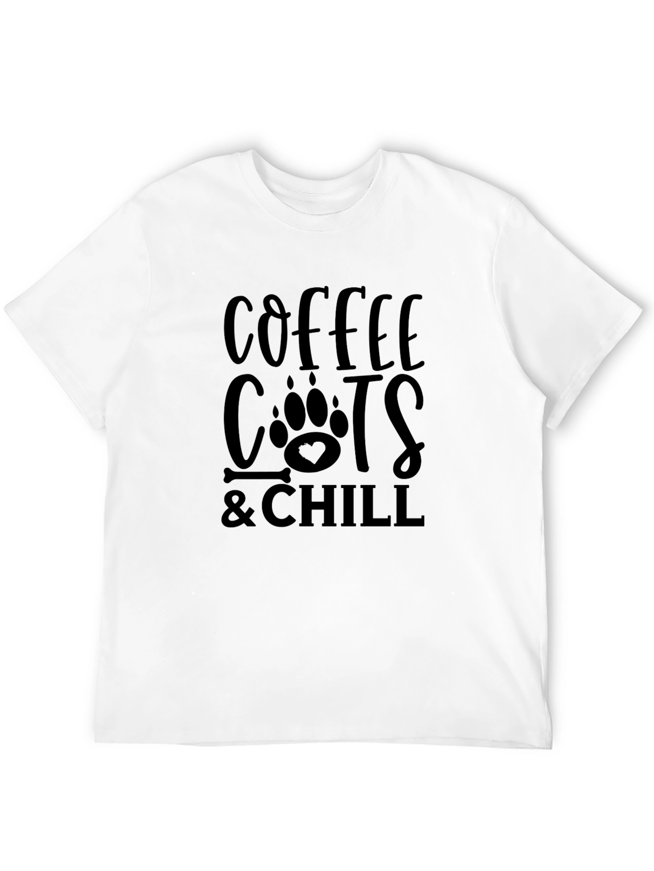 Black Coffee Cats & Chill Black Graphic T-Shirt view 12