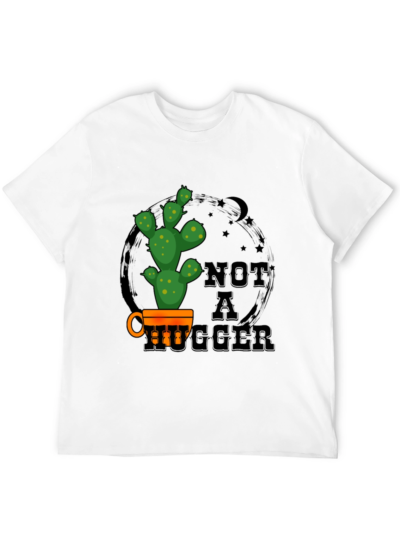 Black Not a Hugger Cactus Graphic Tee view 12