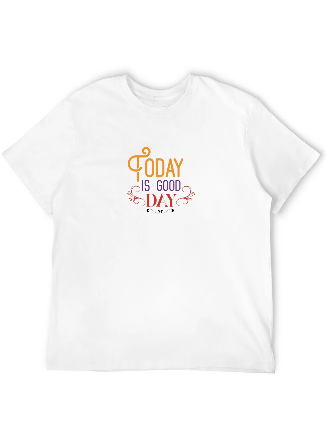 Black Today Is Good Day Graphic T-Shirt - Stylish Casual Wear view 12