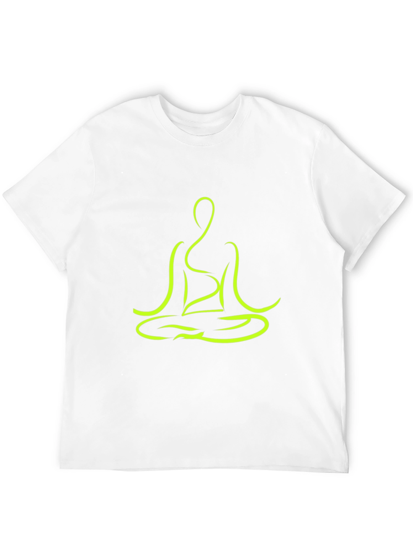 Black Yoga Pose Graphic Tee - Black Cotton T-Shirt view 12