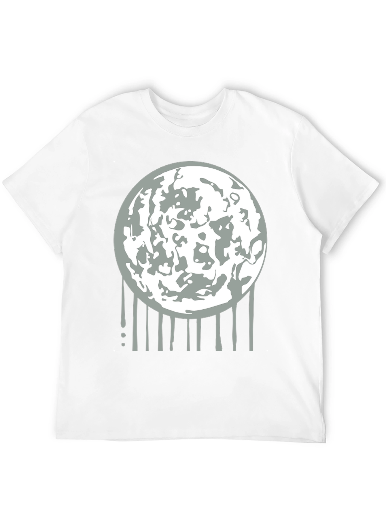 Black Lunar Drip Graphic Tee - Modern Streetwear view 12