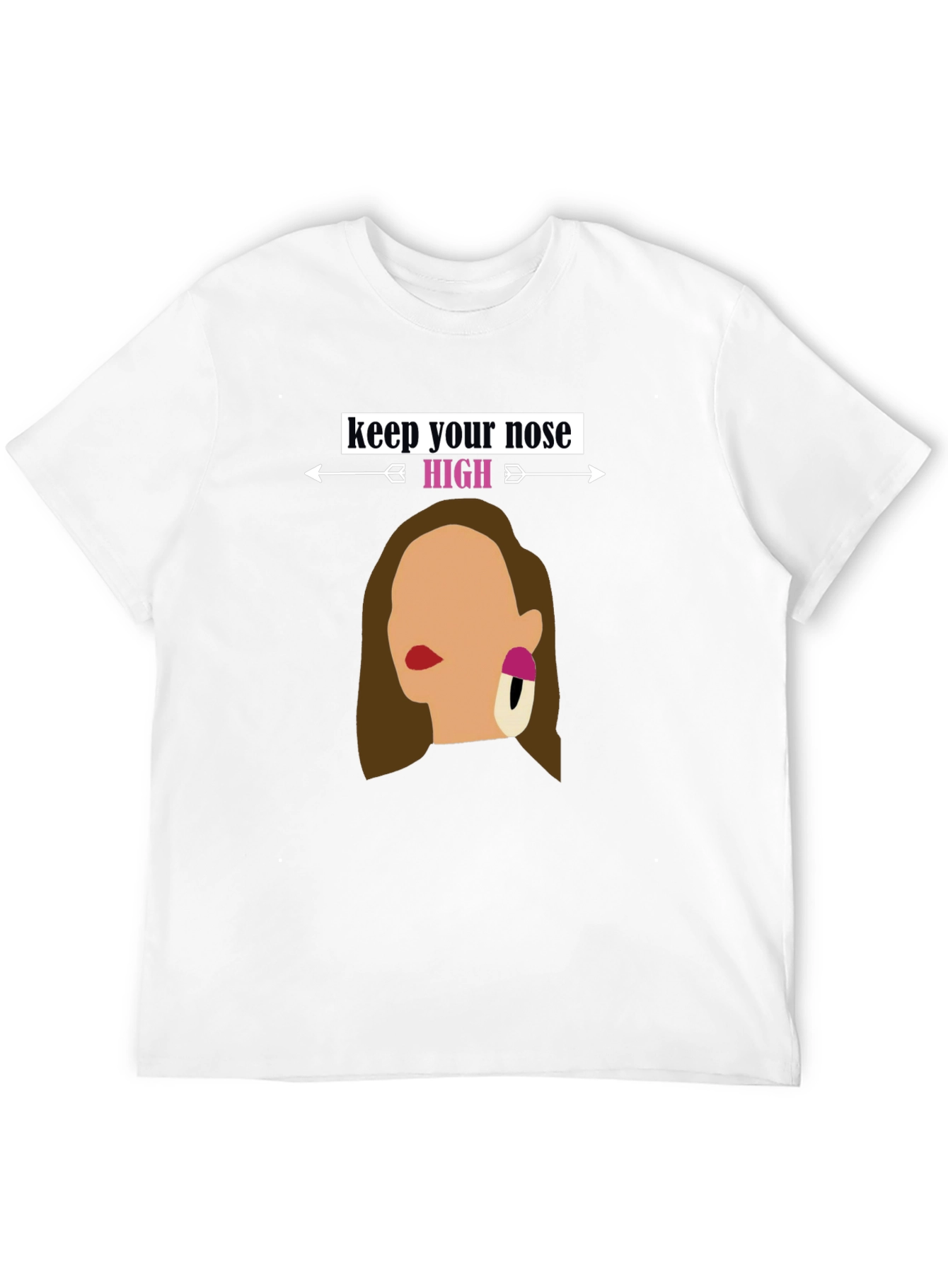 Black Keep Your Nose High Graphic Tee - Stylish Statement Shirt view 12