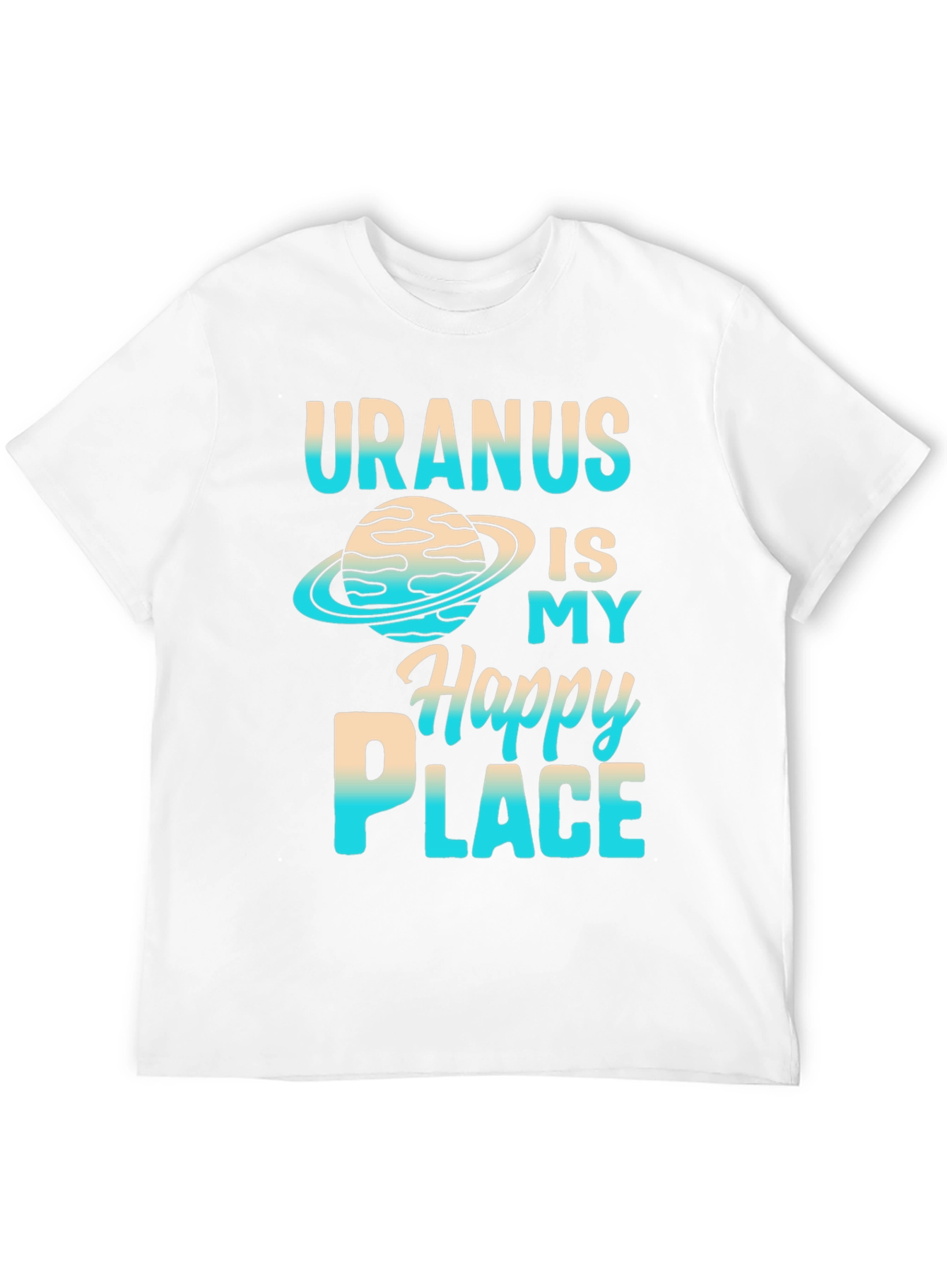 Black Uranus Happy Place Graphic T-Shirt view 12