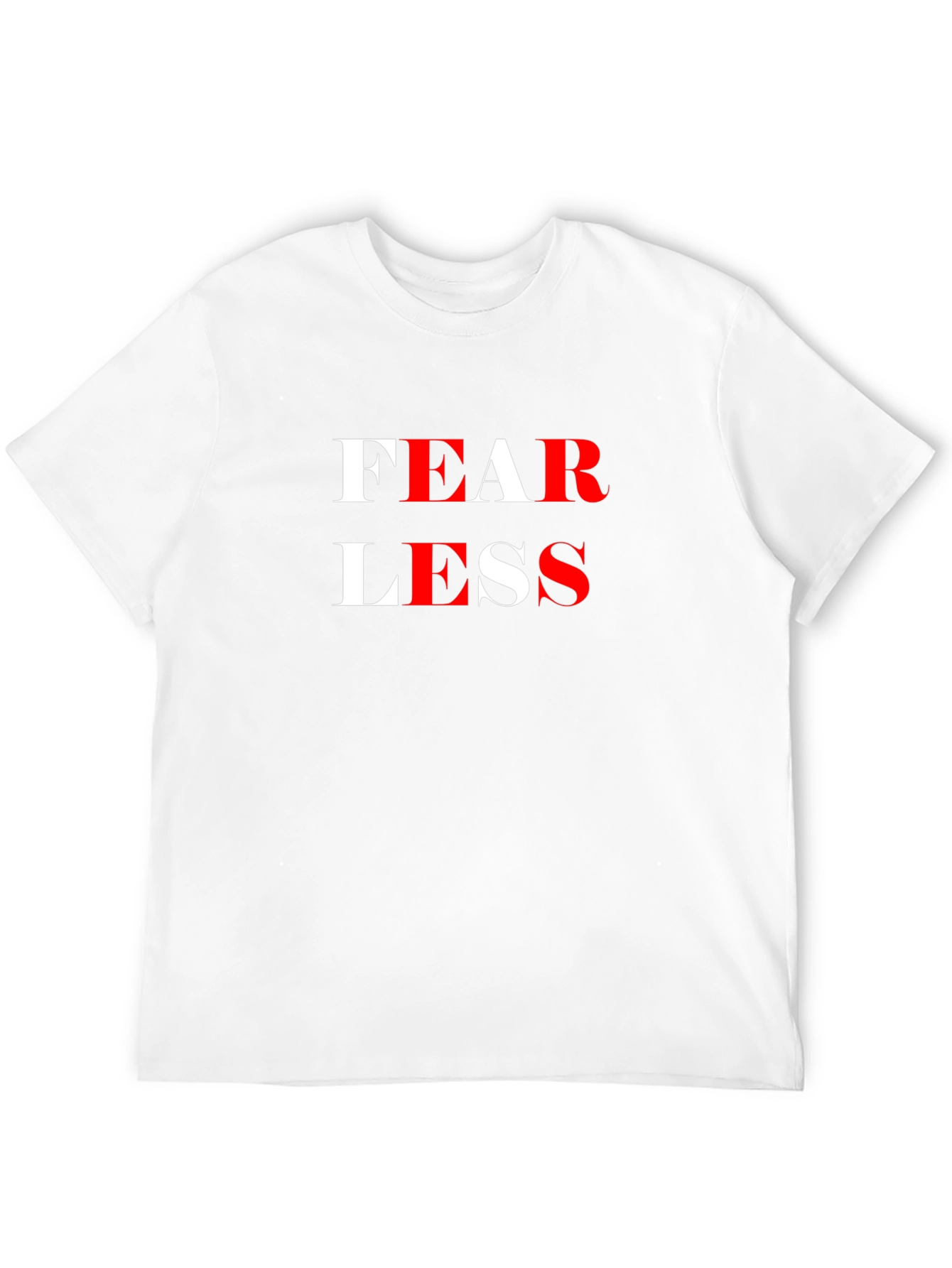 Black Fearless Graphic Print Crew Neck T-Shirt view 12