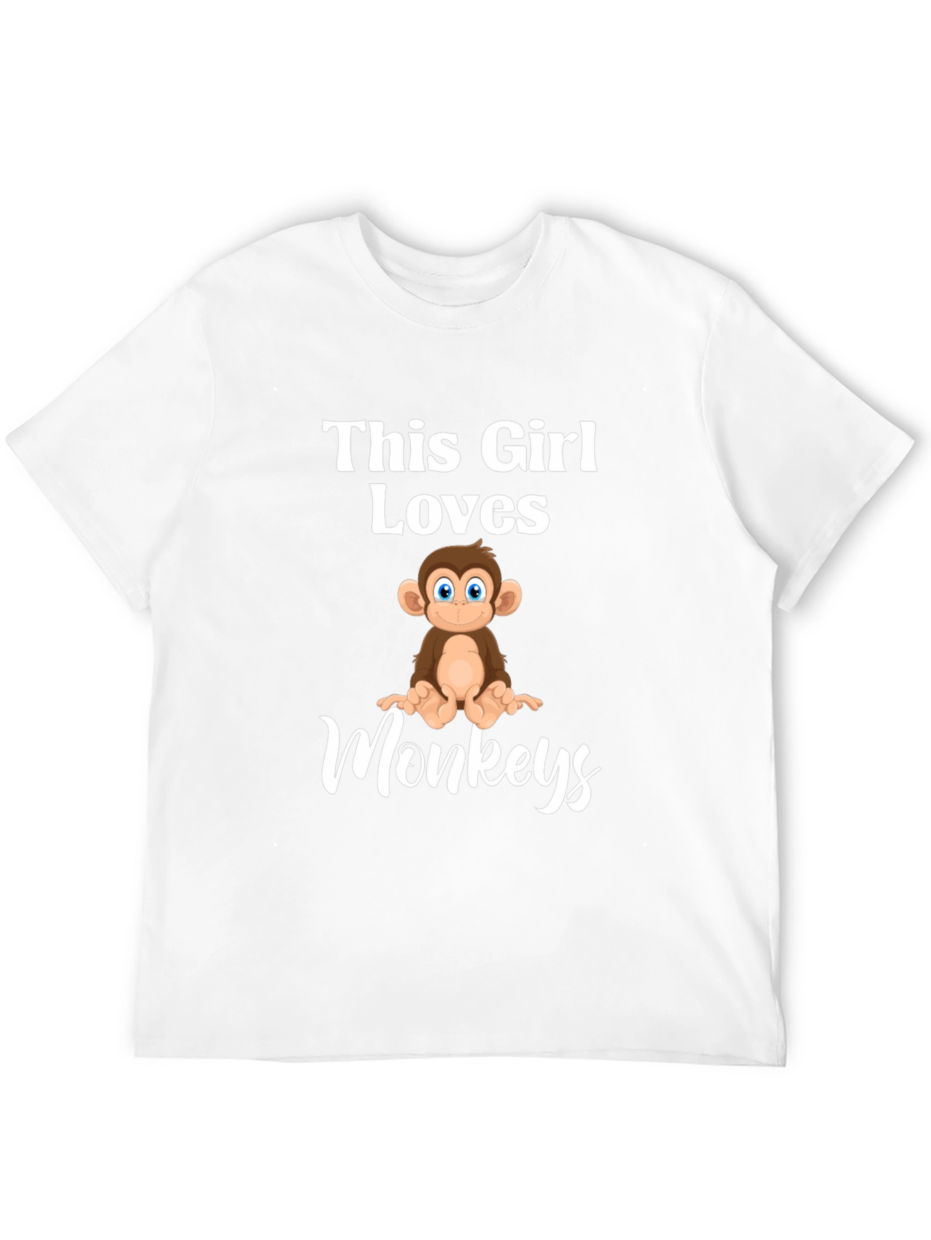 Black This Girl Loves Monkeys T-Shirt Funny Monkey Lover Tee view 12