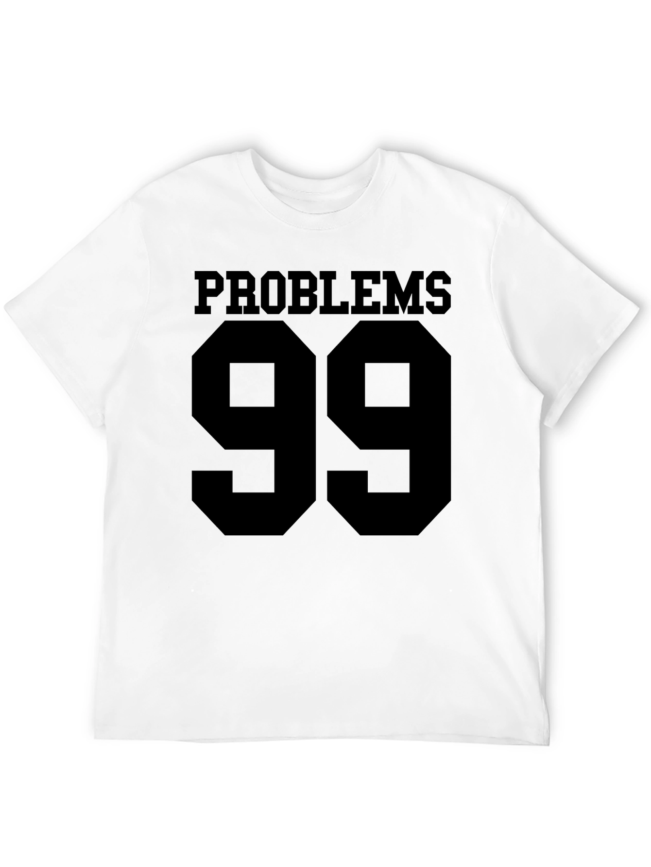 Black Problems 99 Graphic T-Shirt - Black Crew Neck Tee view 12