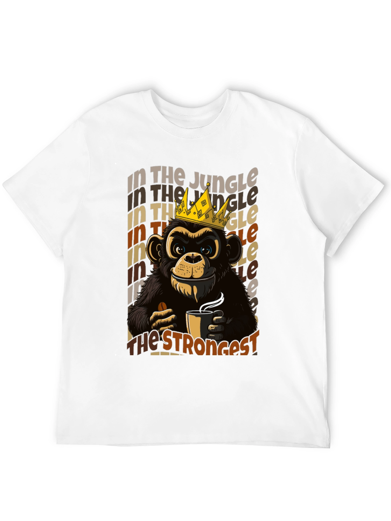 Black King Monkey Coffee T-Shirt - Jungle Strongest view 12