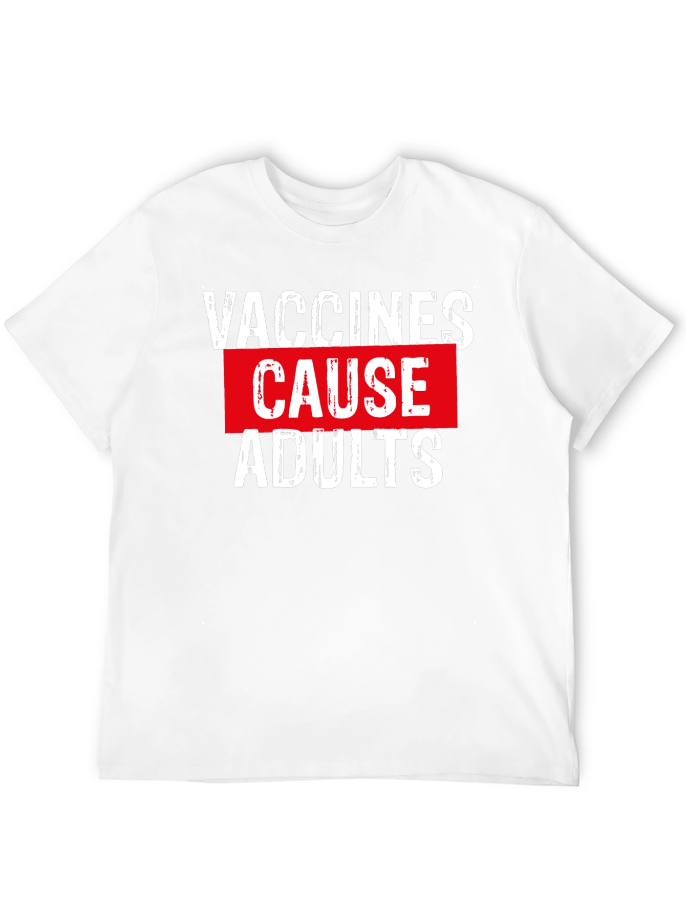 Black Vaccines Cause Adults Graphic Tee - Black view 12