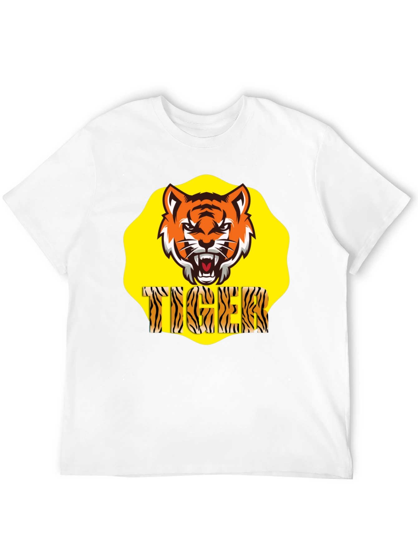 Black Tiger Graphic Black T-Shirt view 12
