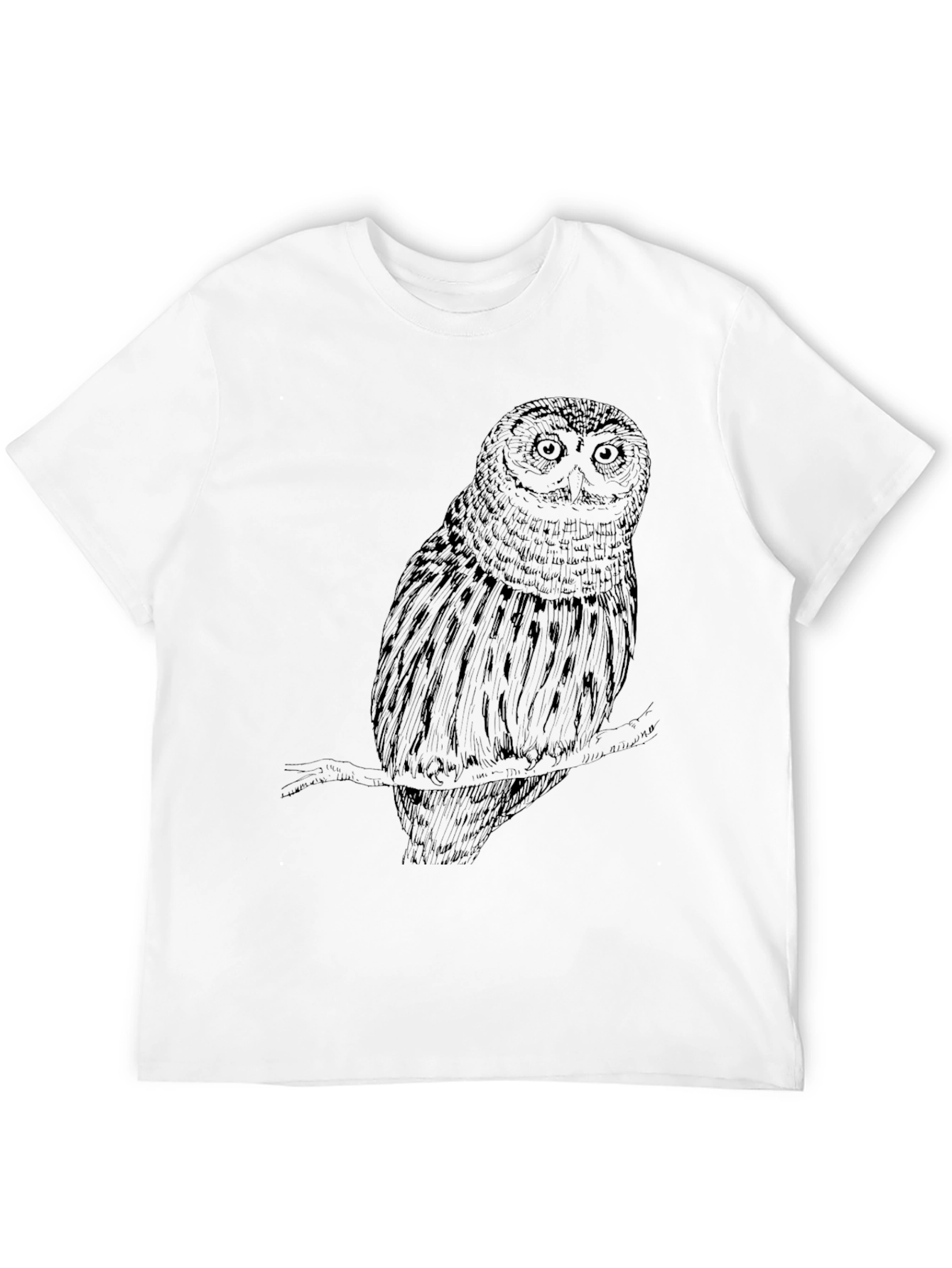 Black Men's Black Owl Graphic Tee view 12