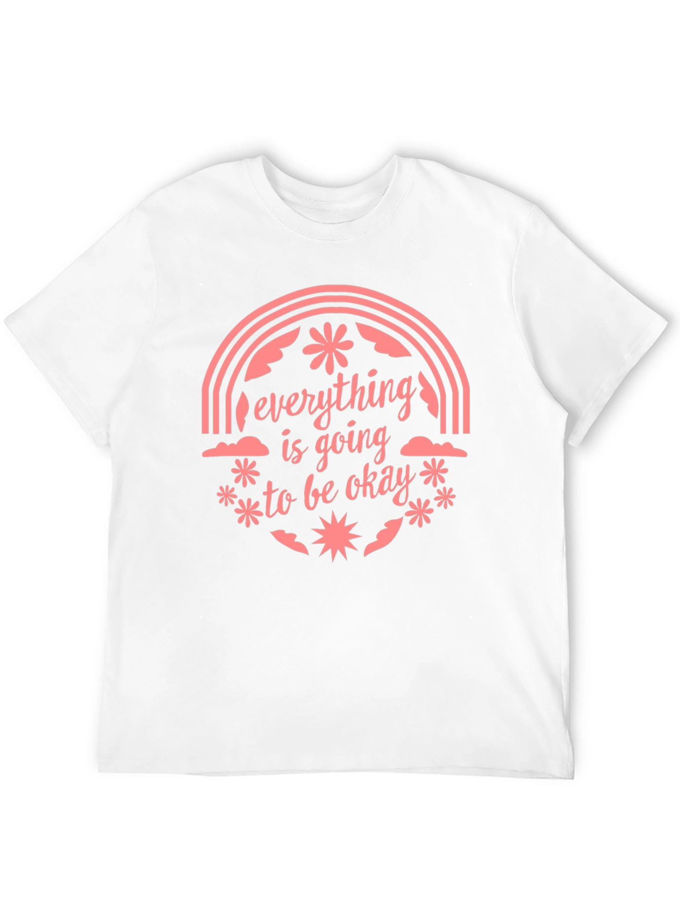 Black Optimistic Graphic Tee: "Everything Is Going To Be Okay" view 12