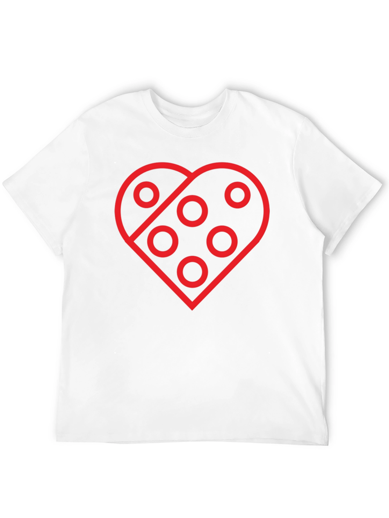 Black Heart with Circles Graphic T-Shirt - Black view 12