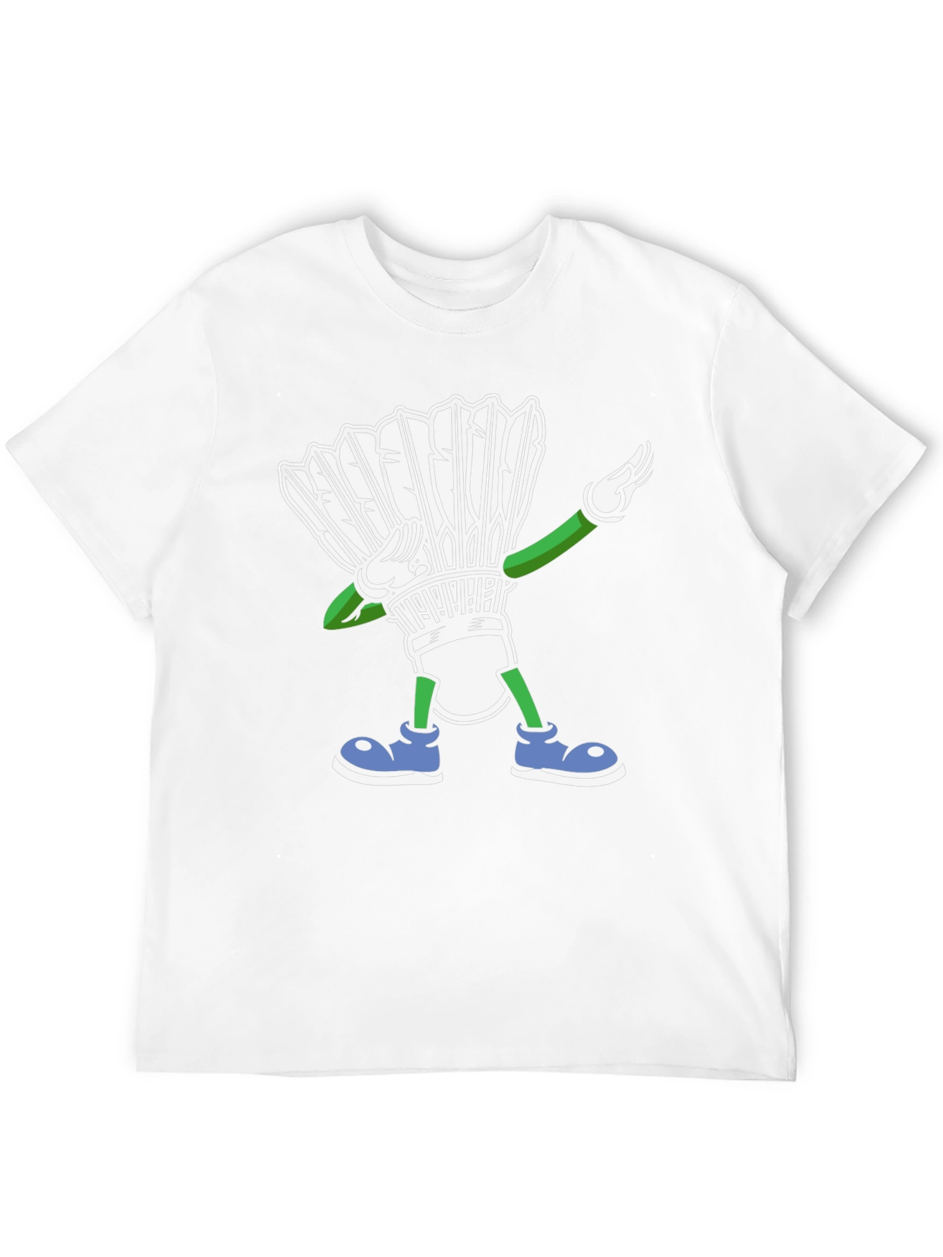 Black Dabbing Shuttlecock T-Shirt Badminton view 12