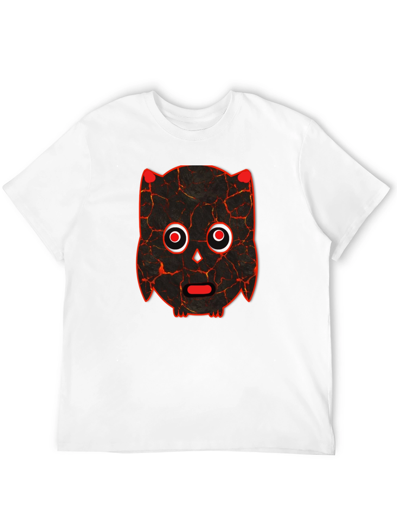 Black Lava Owl Graphic T-Shirt - Unique Design view 12