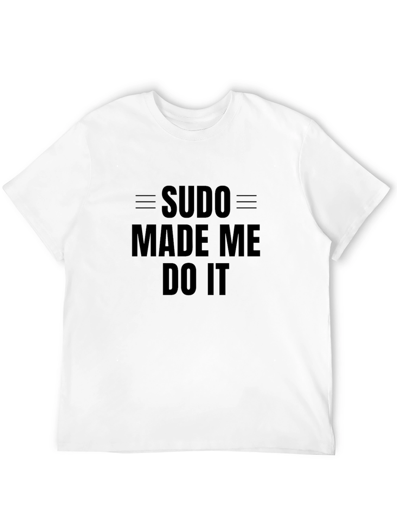 Sudo Made Me Do It Graphic Tee - Black Cotton T-Shirt - 12