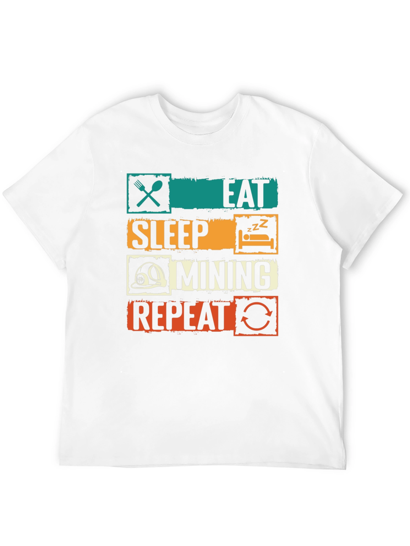 Black Eat Sleep Mining Repeat T-Shirt view 12
