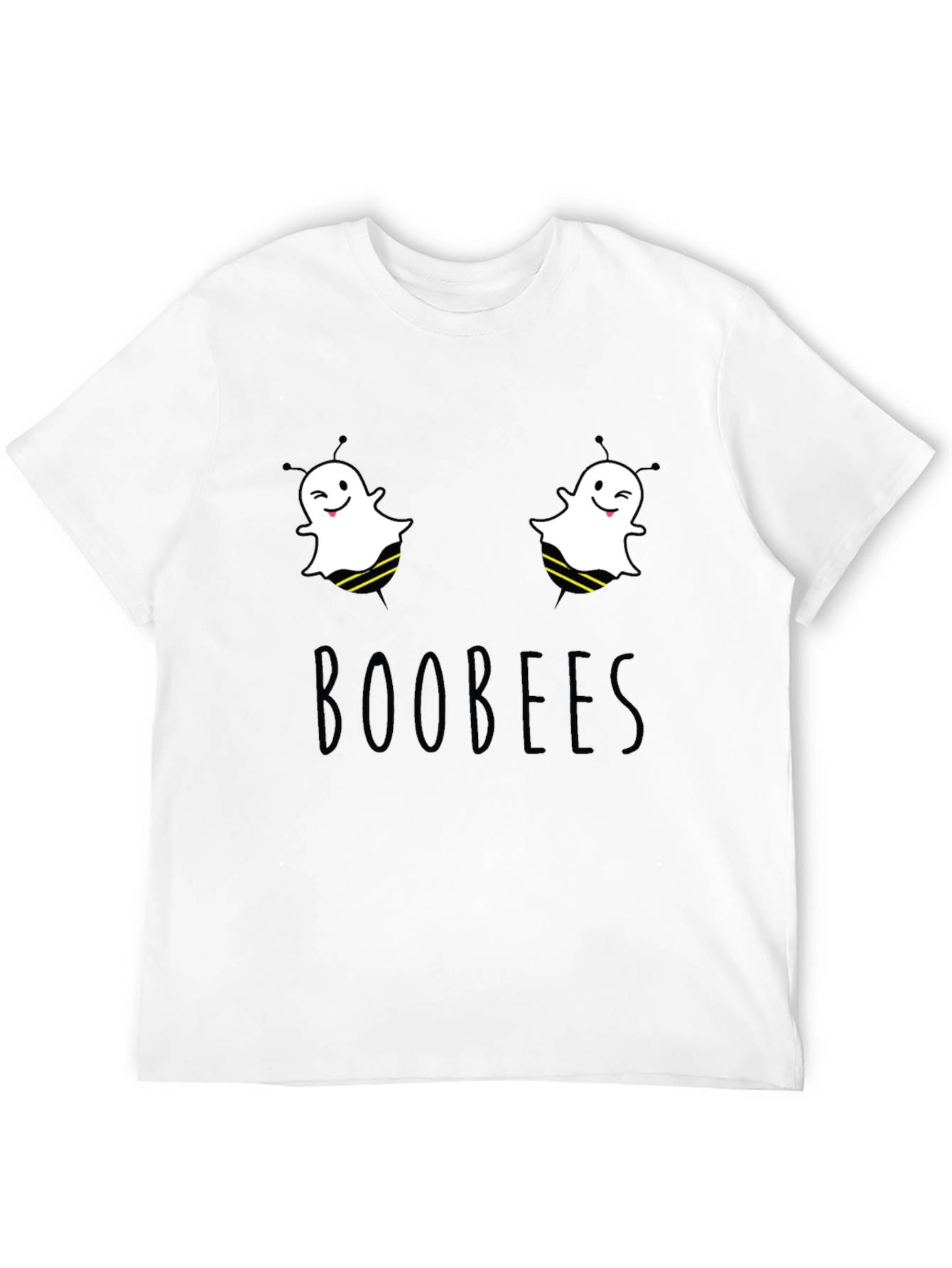 Black Boobees Graphic Tee - Funny Ghost Bee Pun T-Shirt view 12