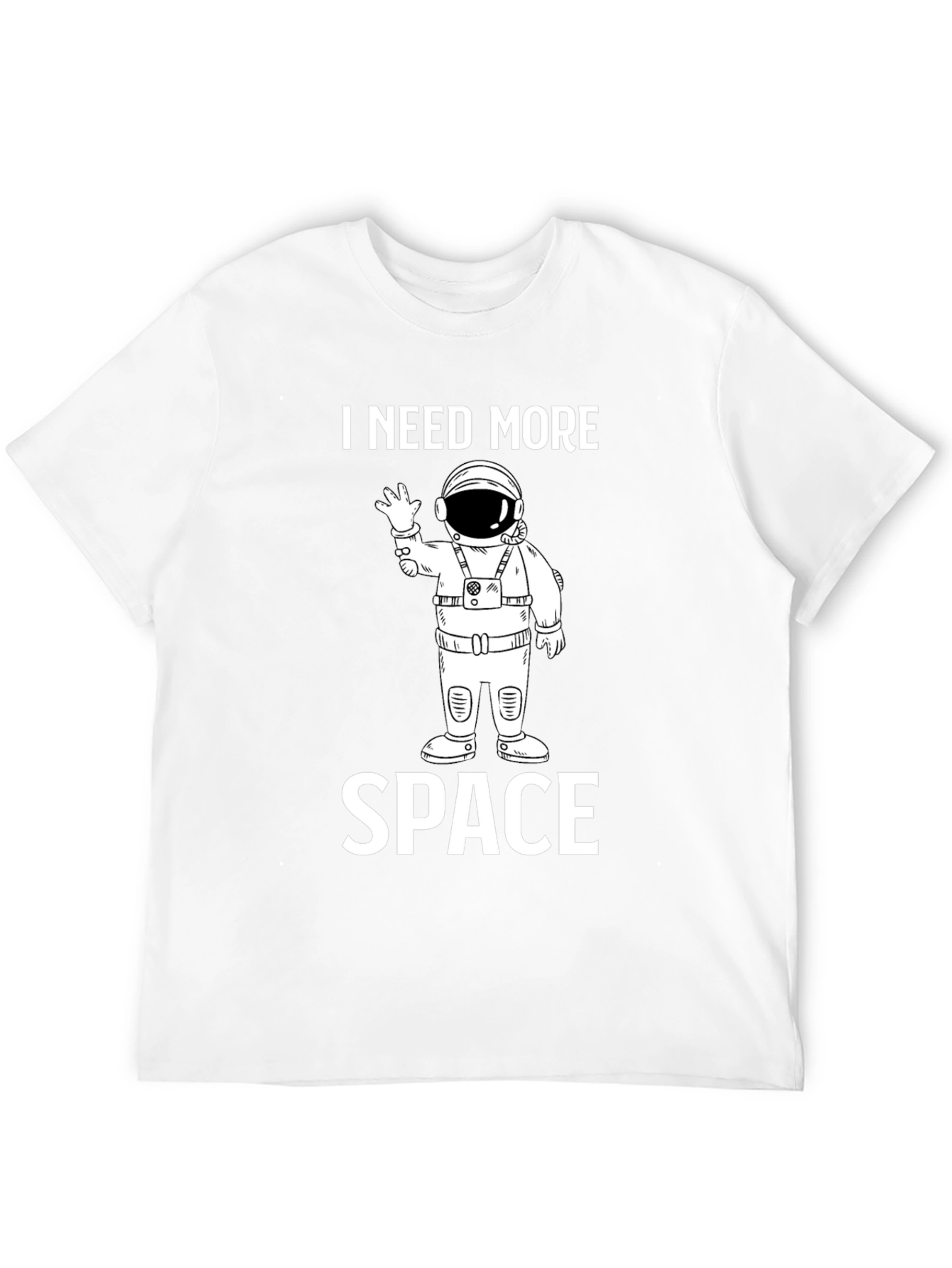 Black I Need More Space T-Shirt - Astronaut Design view 12
