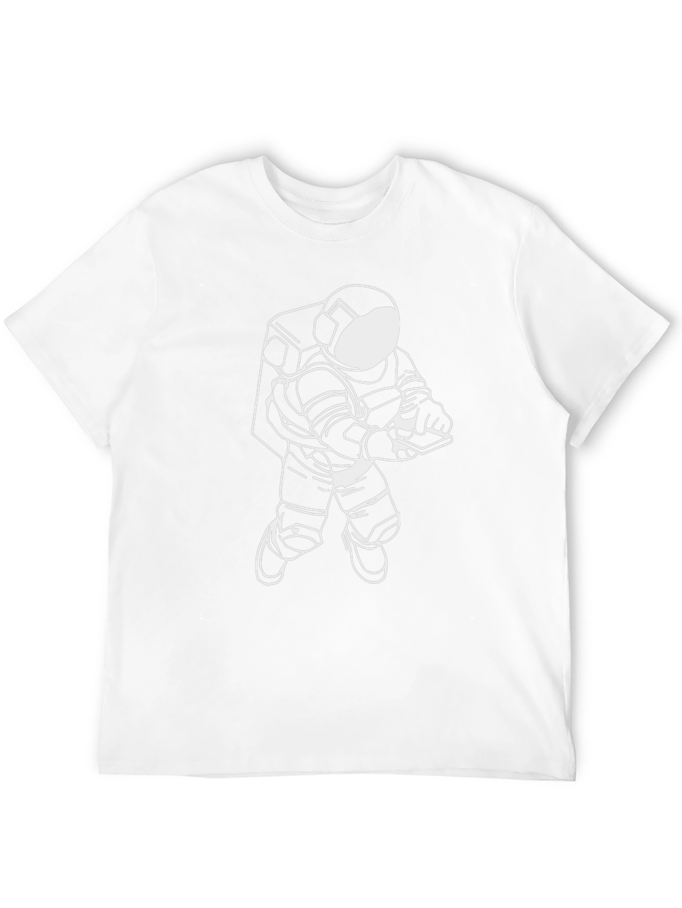 Black Astronaut Graphic T-Shirt - Black Crew Neck Tee view 12