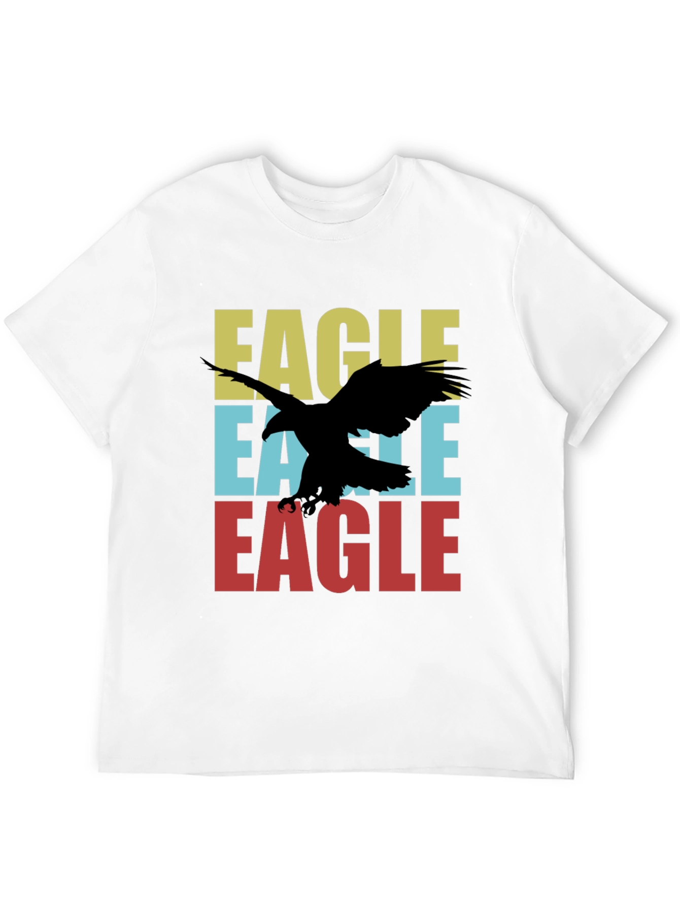 Black Retro Eagle Graphic Tee - Cool Bird Lover Design view 12