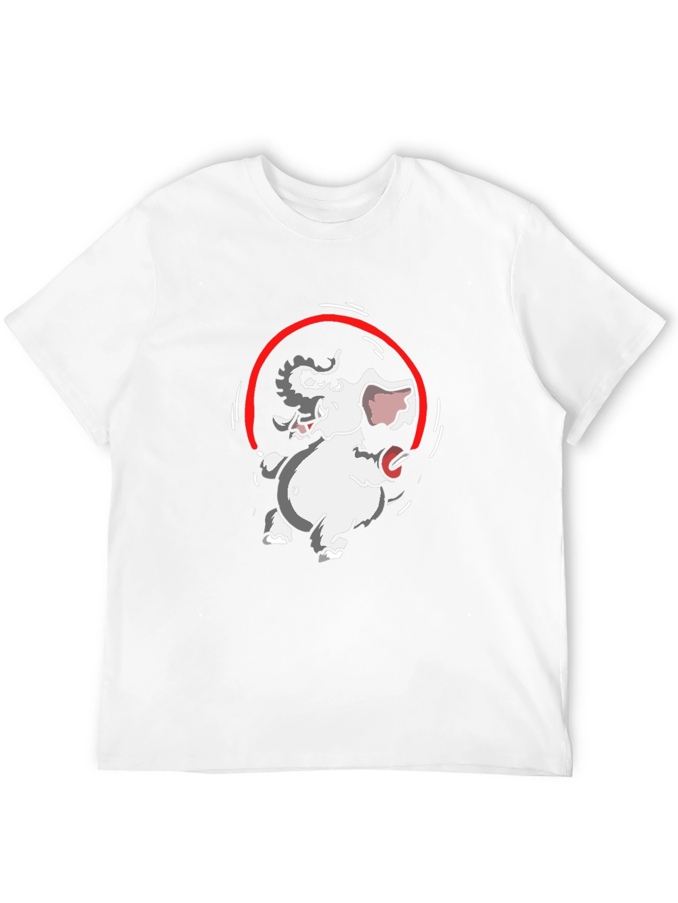 Black Elephant Rope T-Shirt - Black Cotton Graphic Tee view 12