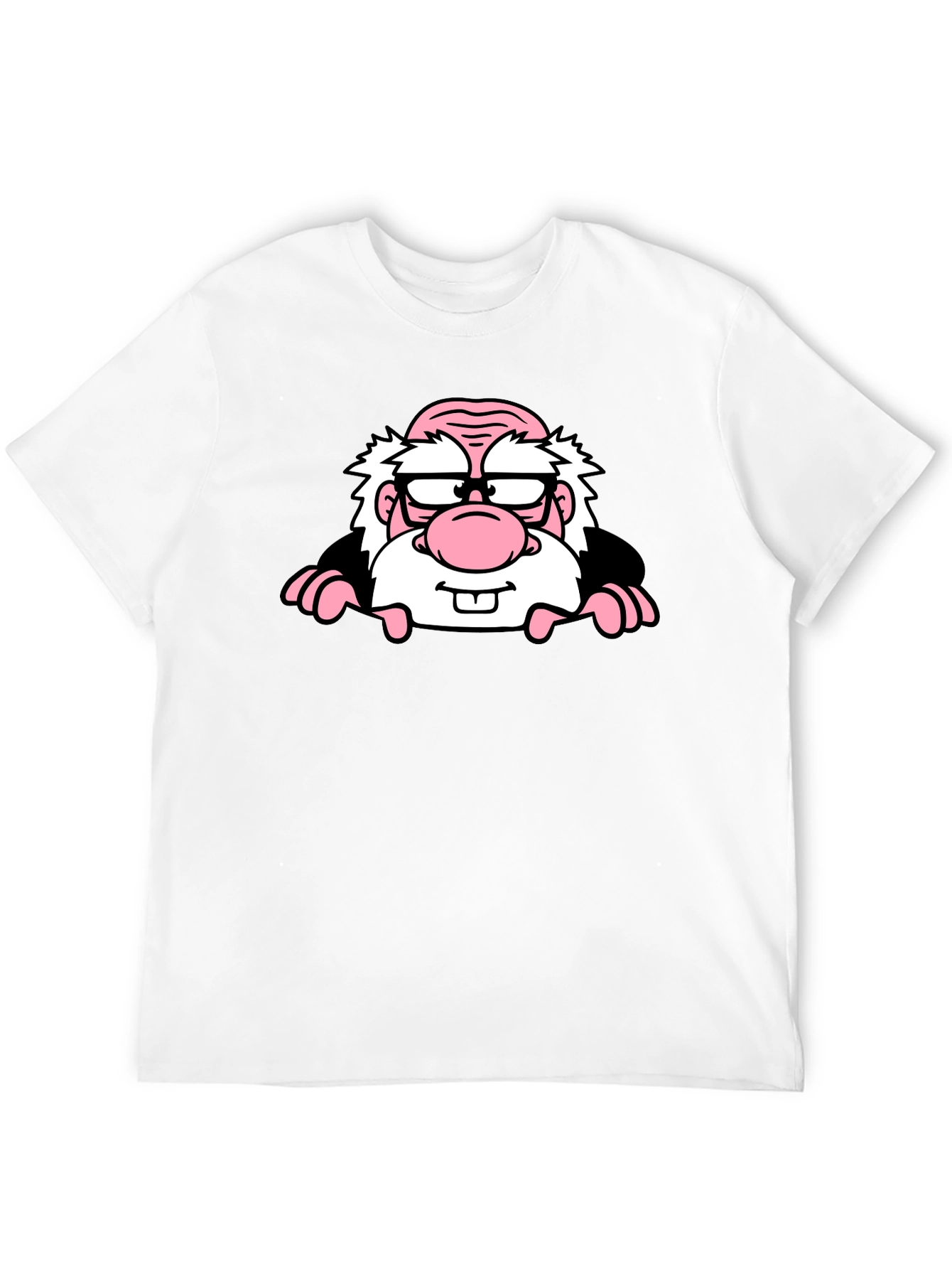 Black Cartoon Character Graphic Print Black T-Shirt view 12