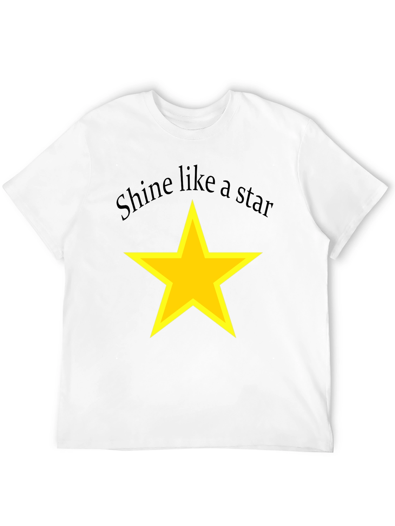 Black Shine Like a Star Black T-Shirt view 12