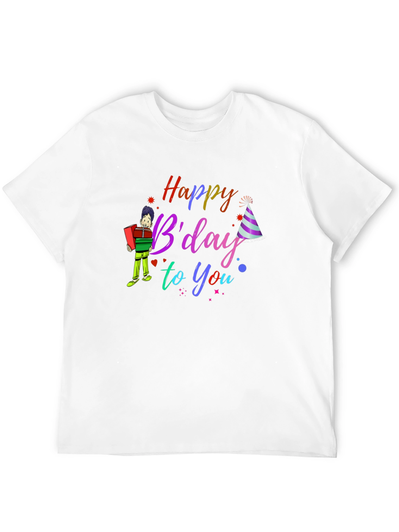 Black Happy B'day to You T-Shirt view 12