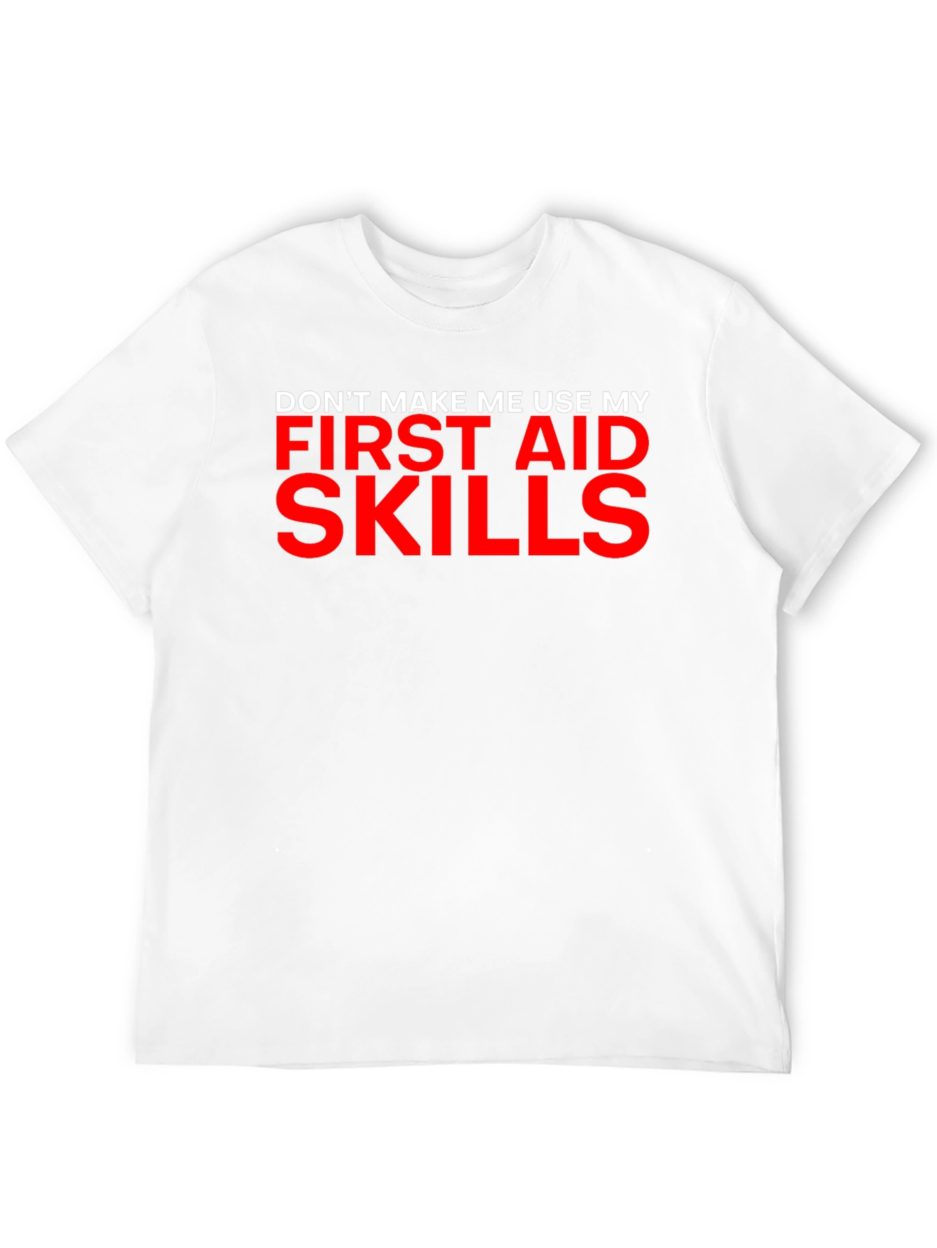 Black Funny First Aid Skills Black T-Shirt view 12