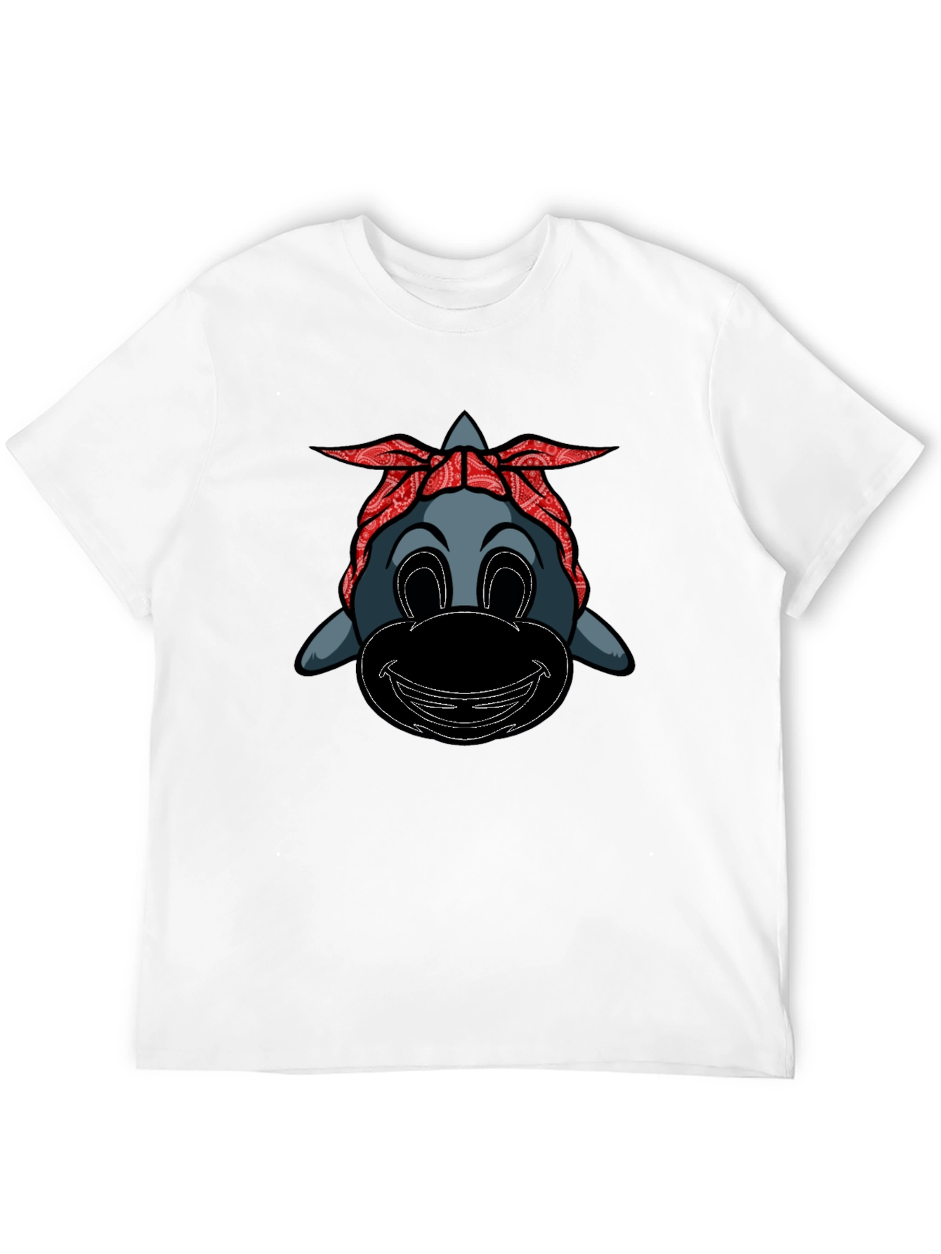 Black Cartoon Gangster Dolphin Graphic Tee view 12