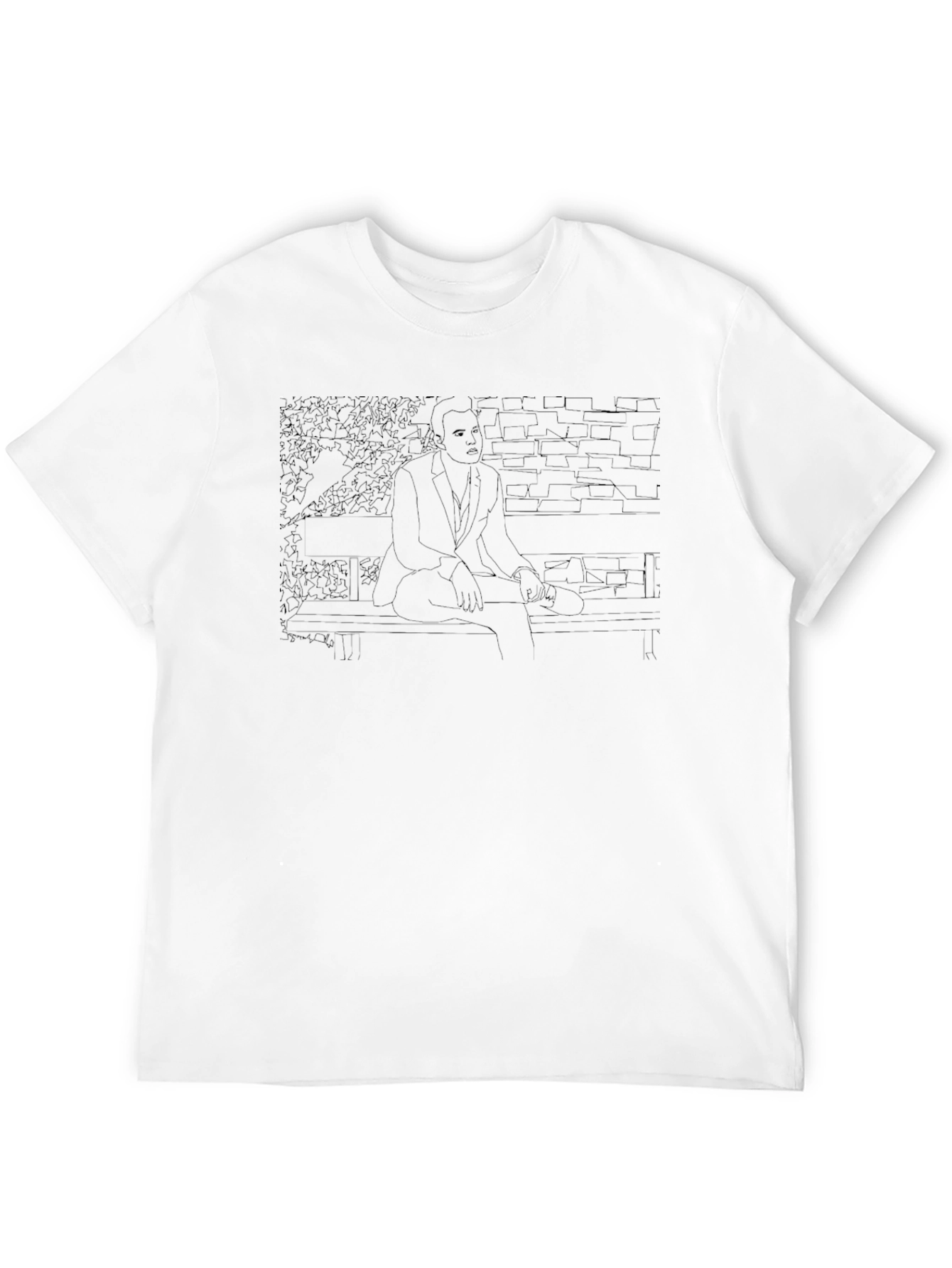 Black Contrasting Outline T-Shirt view 12