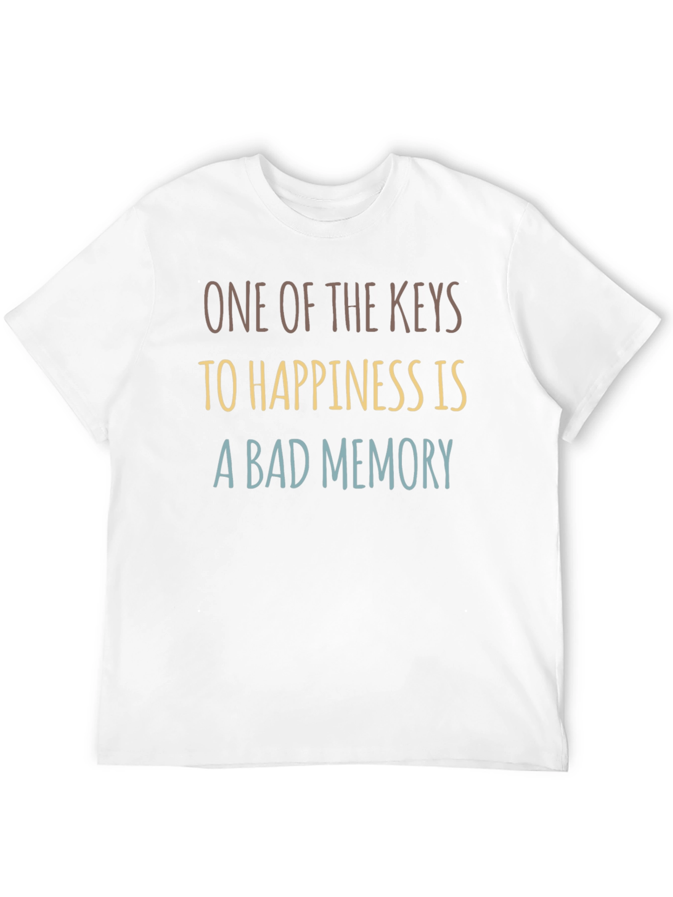 Black Humorous "Bad Memory" Graphic Tee - Black Cotton Comfort view 12