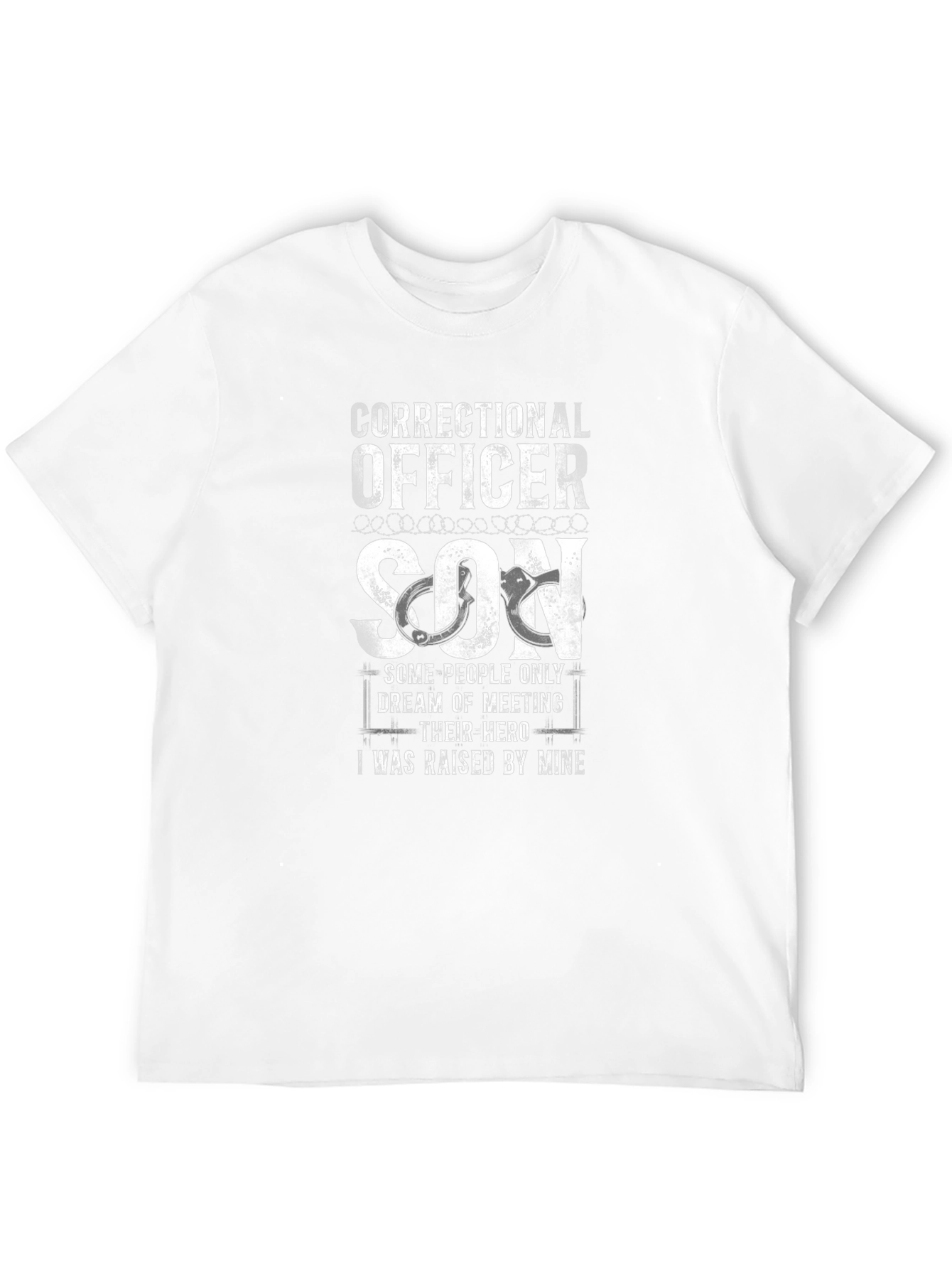 Black Correctional Officer Son T-Shirt - Hero Dad view 12