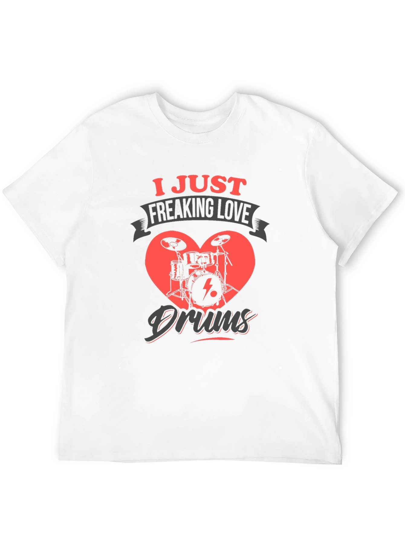 Black Drum Lover Graphic T-Shirt - Black view 12