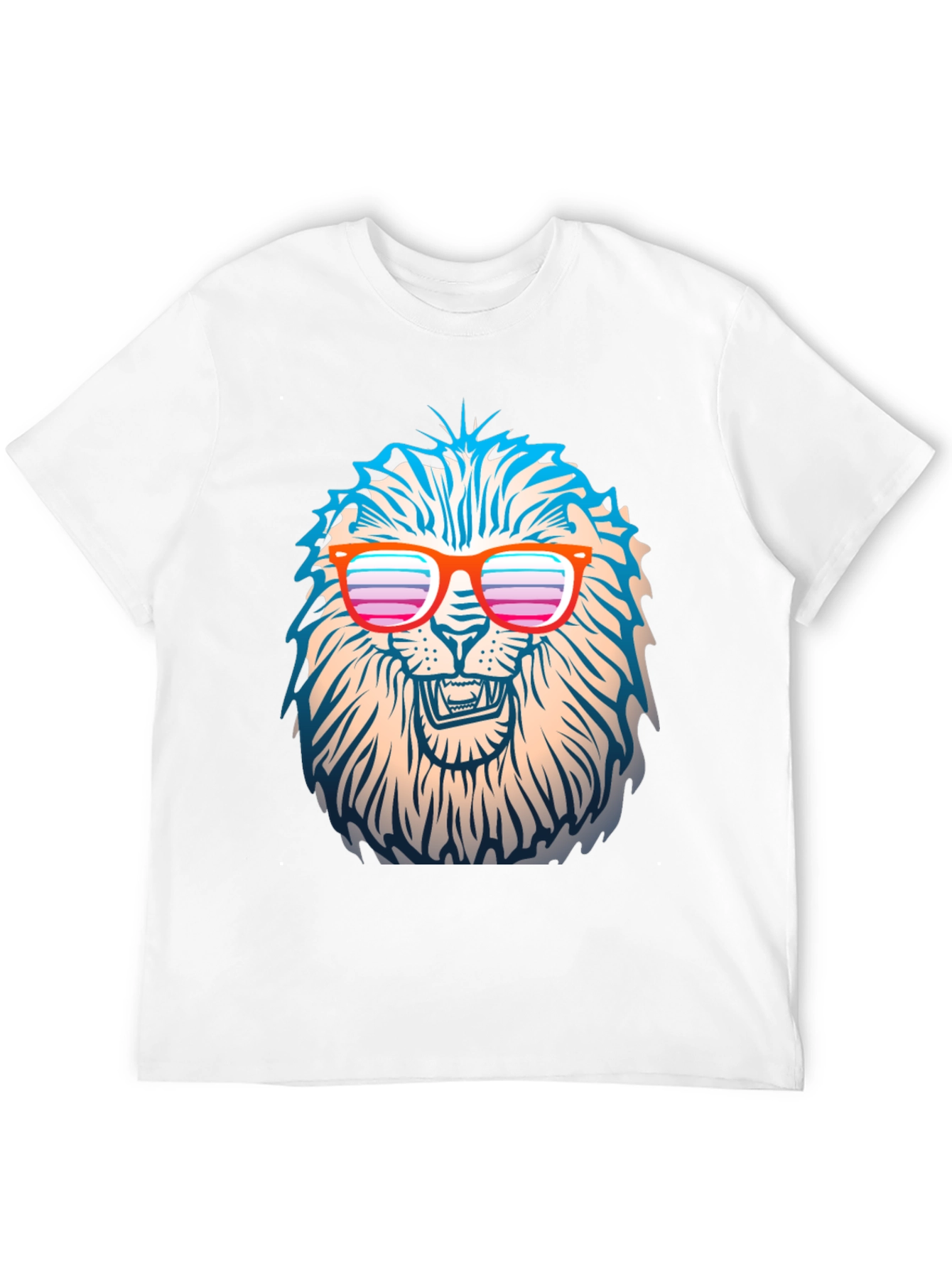 Black Cool Lion T-Shirt with Retro Sunglasses view 12