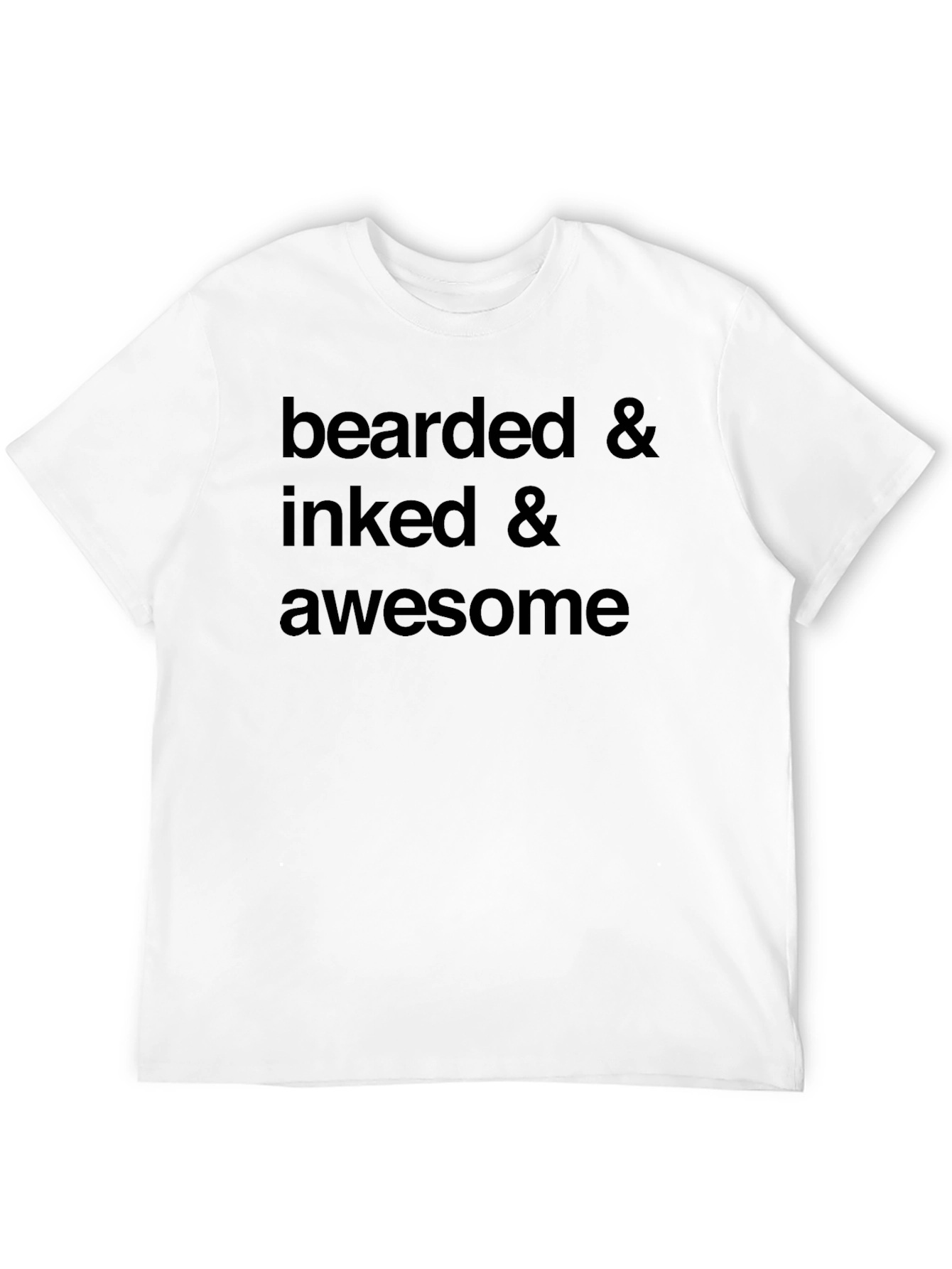 Black Bearded Inked Awesome Graphic Tee view 12