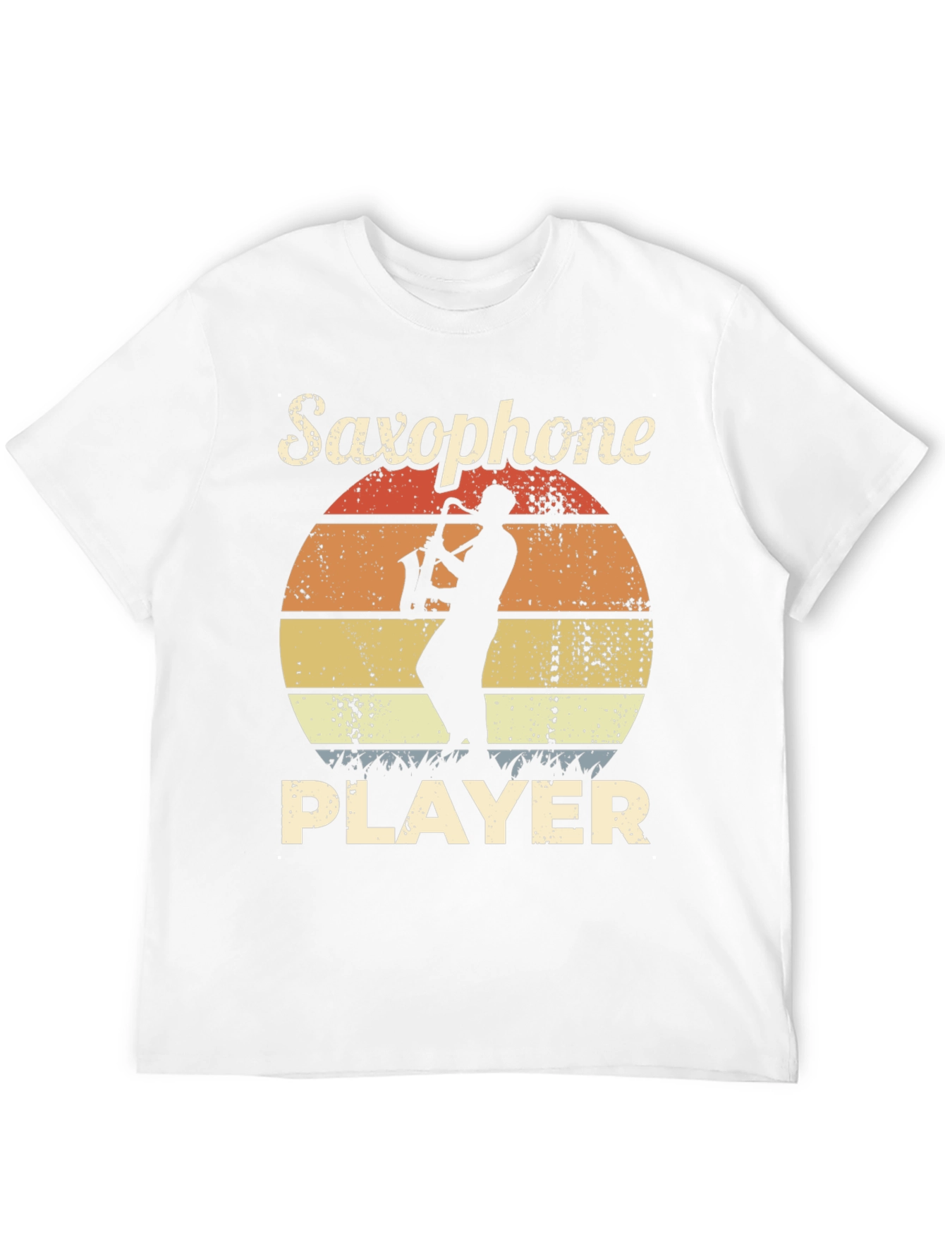Black Saxophone Player Graphic T-Shirt view 12