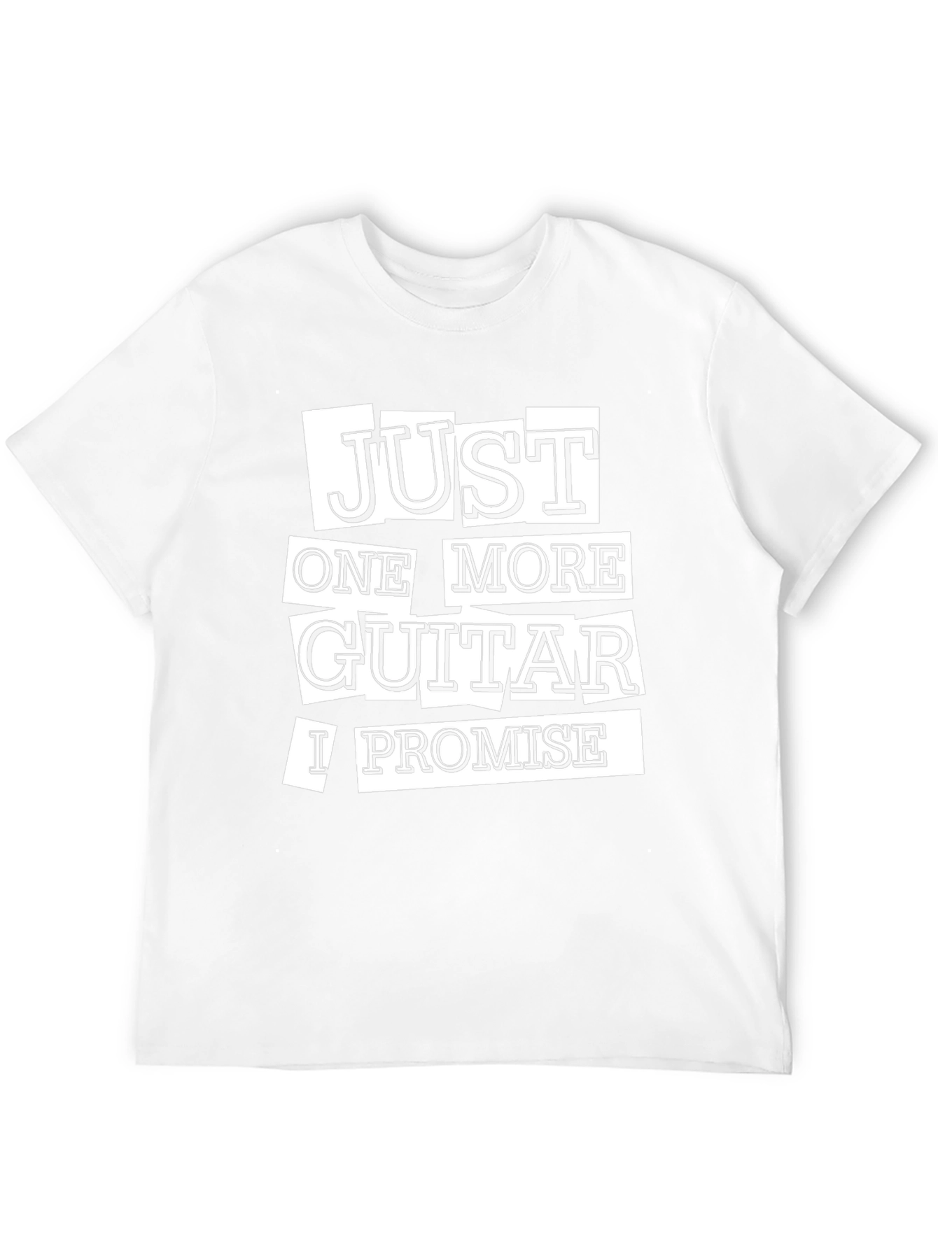 Black Just One More Guitar T-Shirt - Musician Novelty Tee view 12